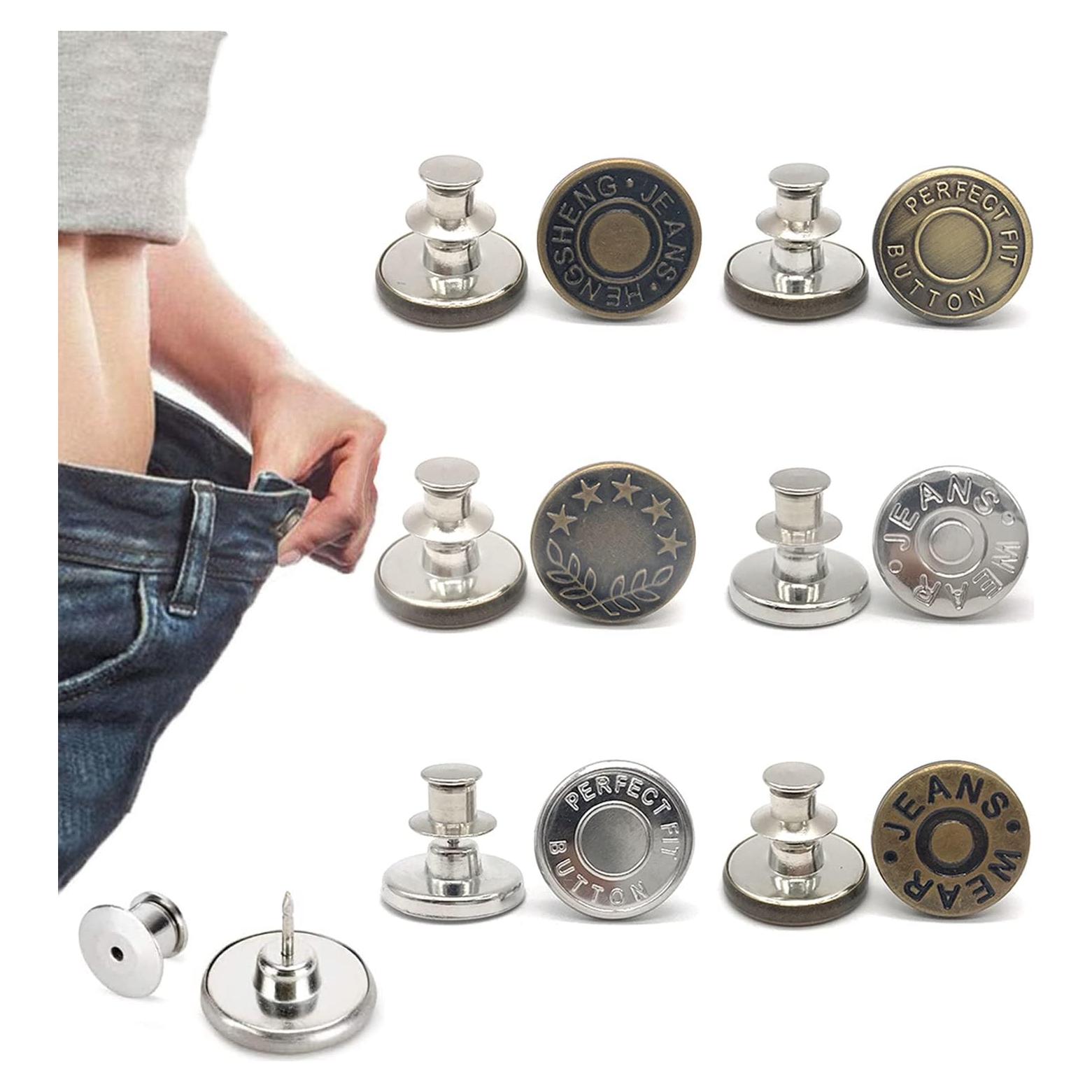 6 Pines de Botón Ajustable Lohas Select para Pantalones