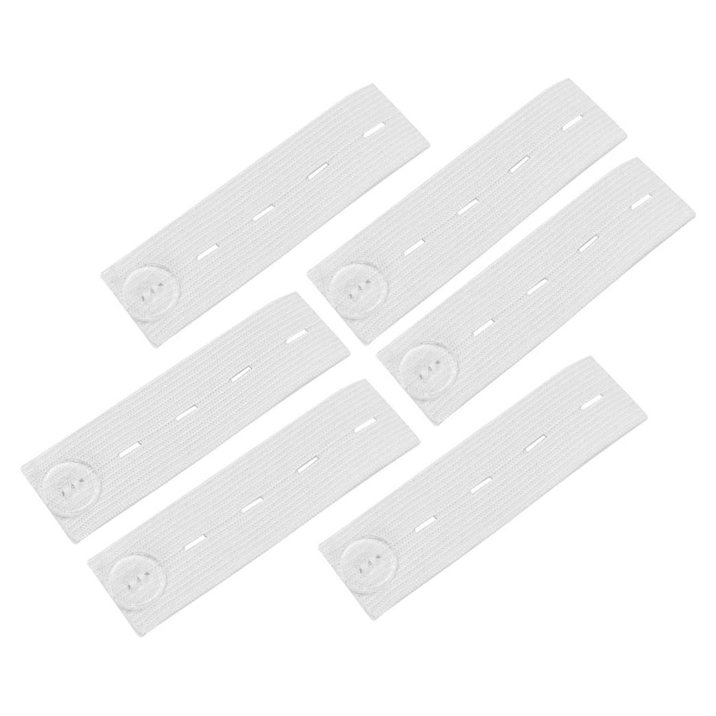 Extensor de Cintura Ajustable 6 Piezas Blanco Elástico