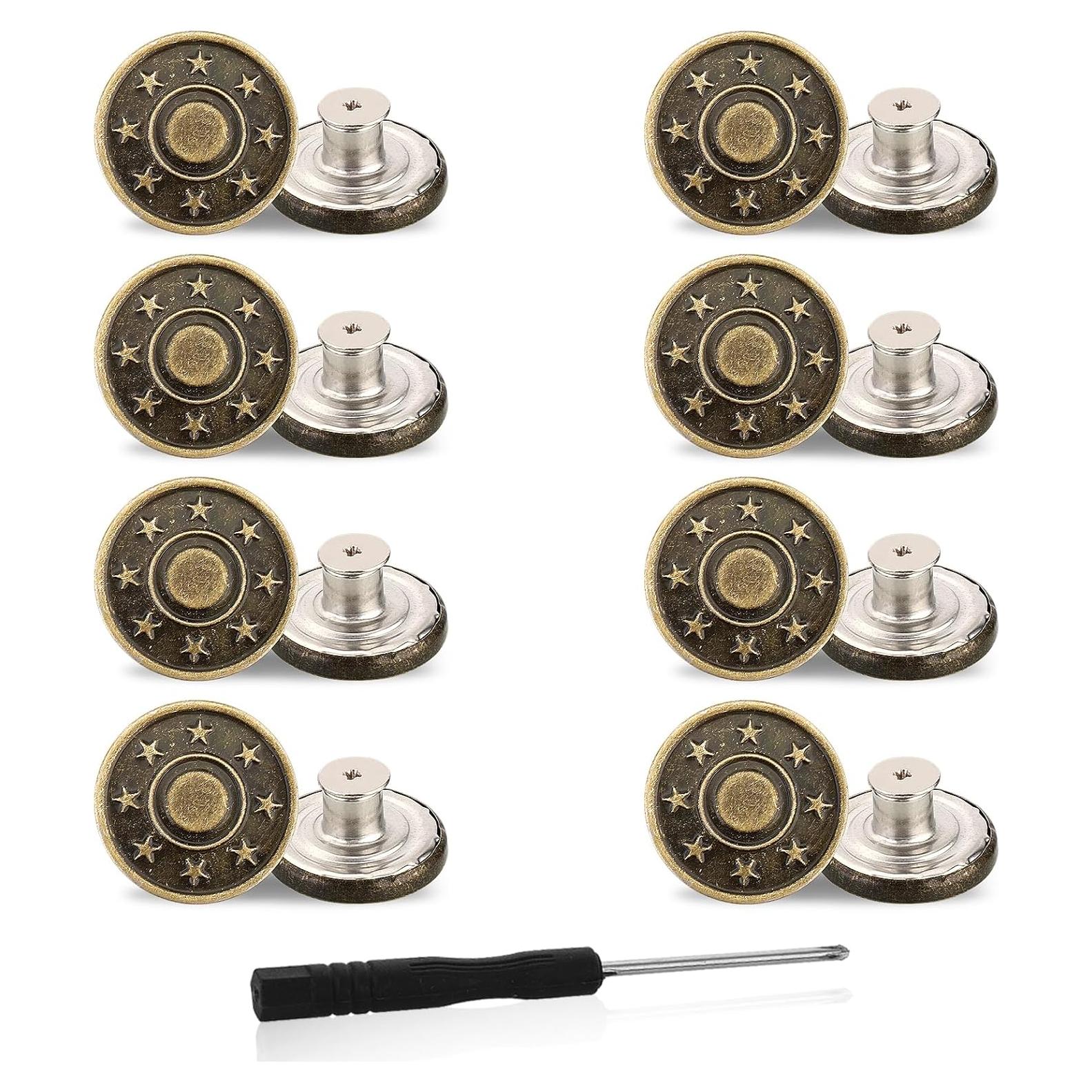 Kit de Reemplazo de Botones para Jeans Amaxiu 20mm 8PCS