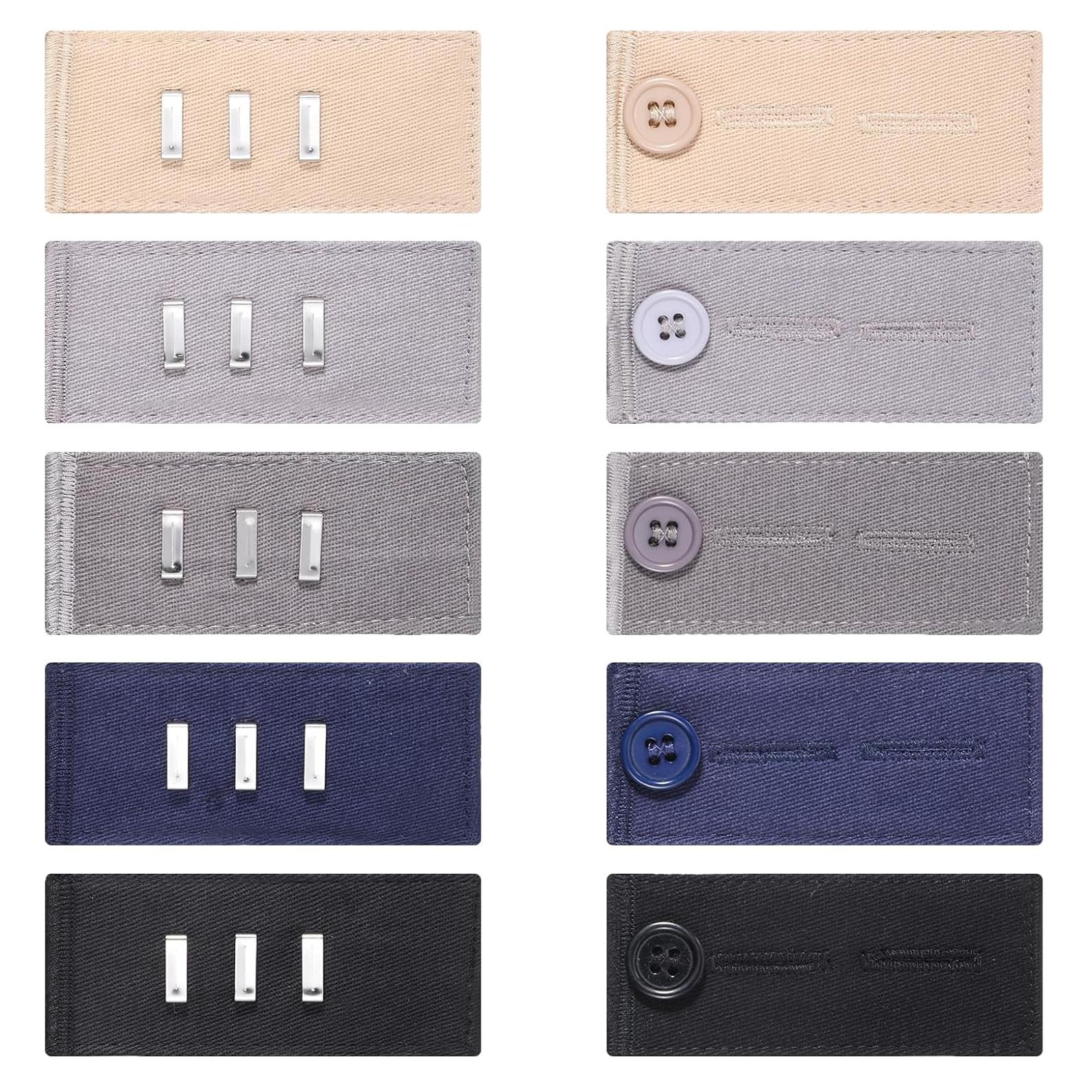 Extensores de Cintura Ajustables Bruislard - 10 Pcs, Unisex