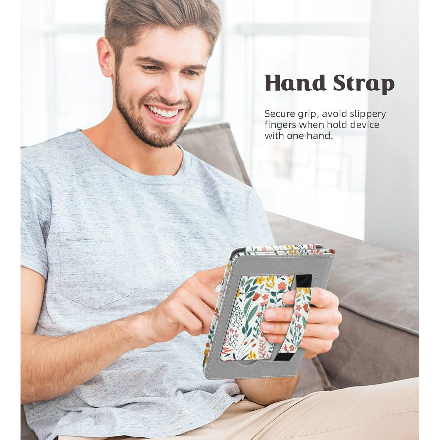 Funda MoKo para Kindle 2024/2022/2019/2016, flores