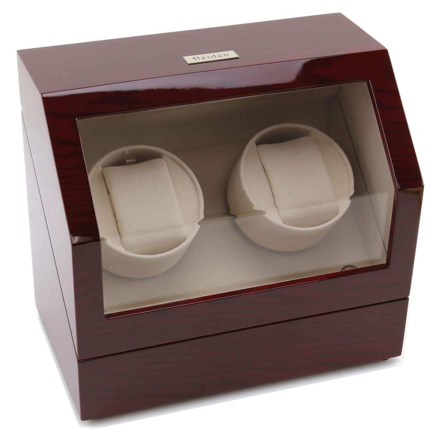 Winder de Reloj Doble Heiden HD10 en Madera de Cereza