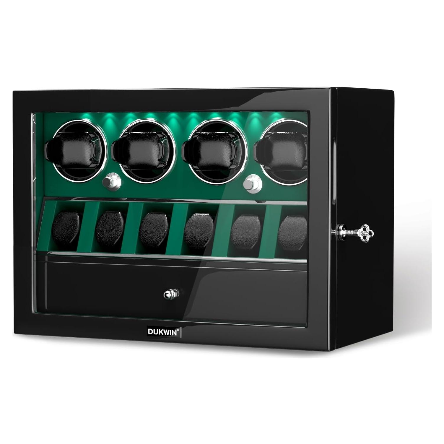 Winder de Reloj DUKWIN para 4 Relojes Automáticos Verde