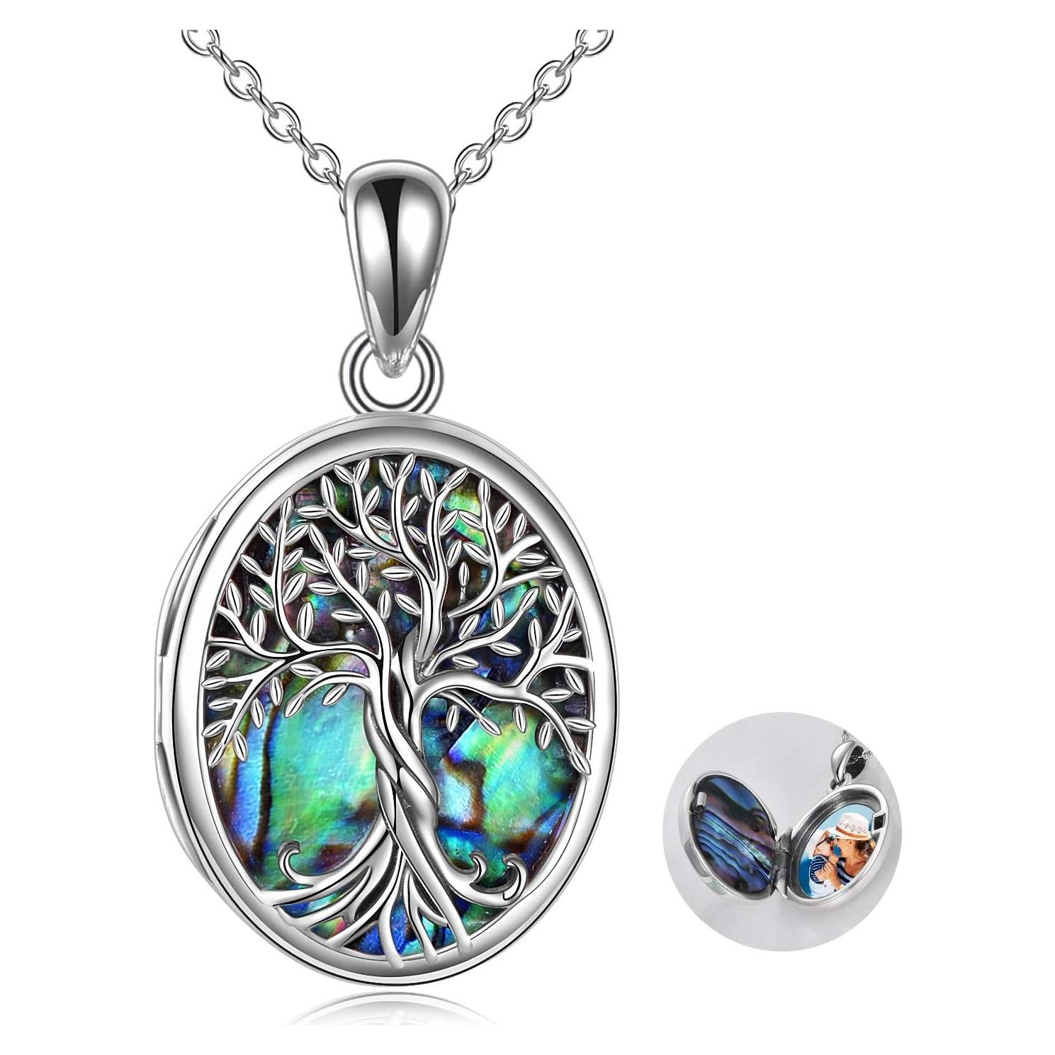 Collar de Plata de Ley Árbol de la Vida ONEFINITY con Fotos