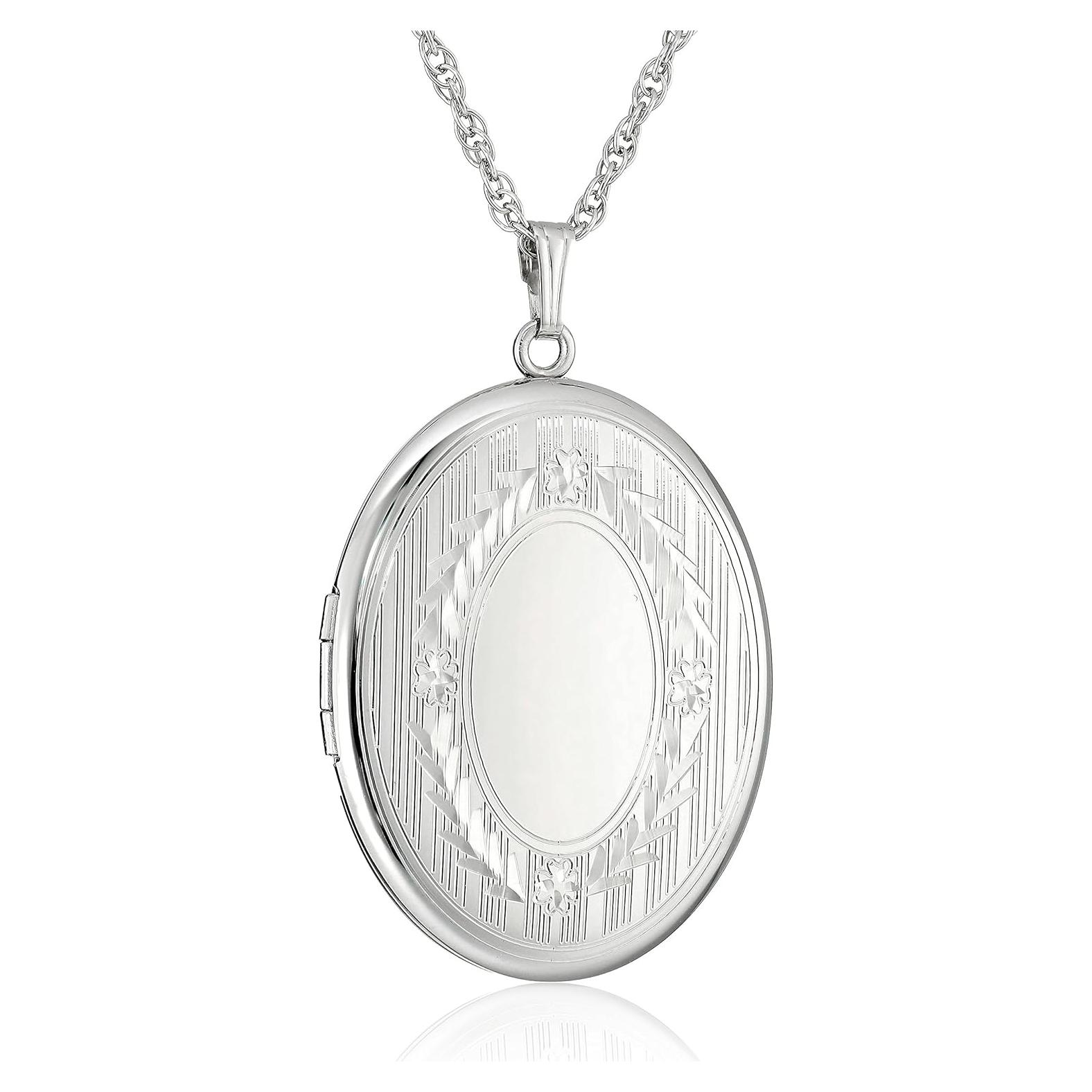 Colgante Ovalado Personalizado Plata Esterlina 30x38mm