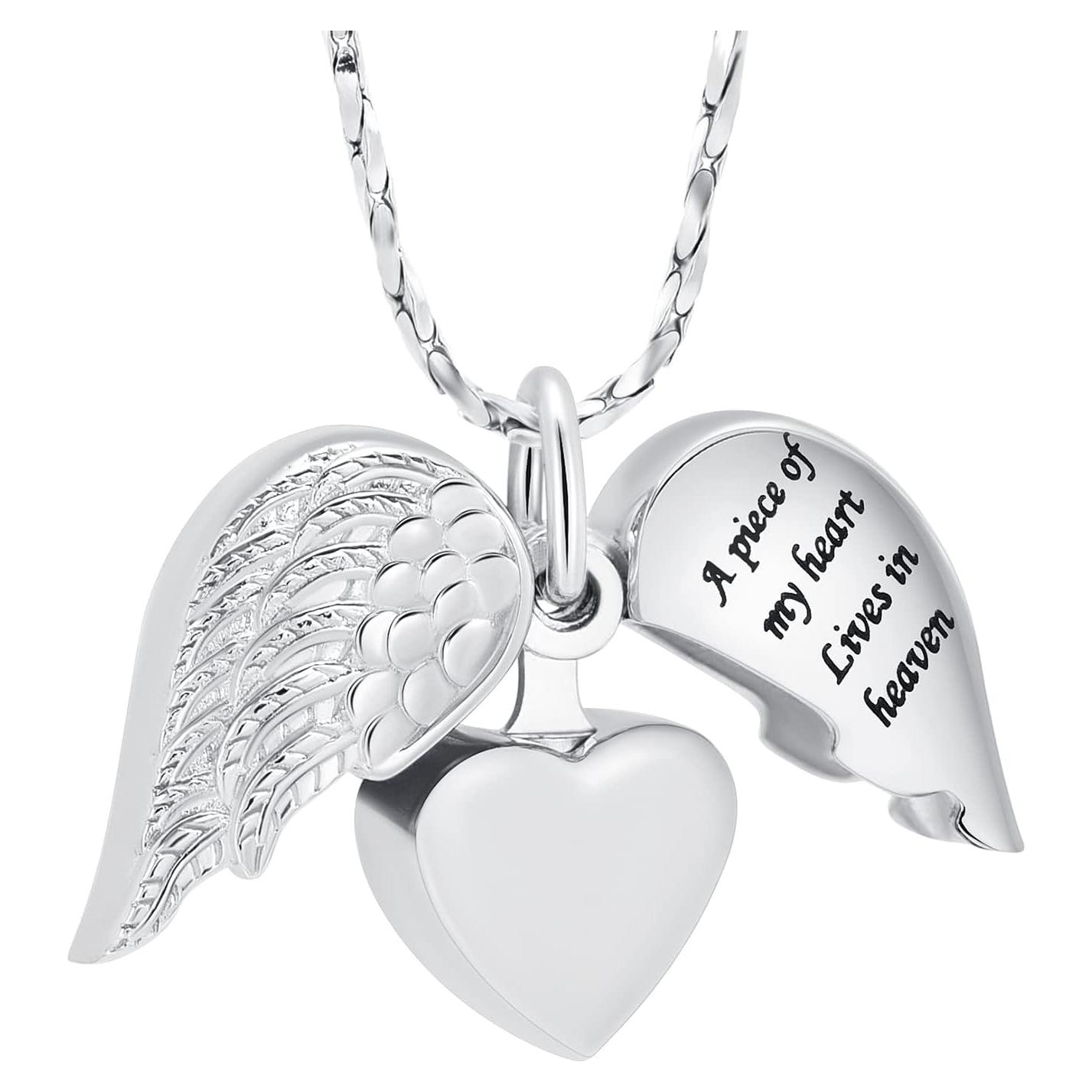 Collar de Urna de Cremación Imrsanl con Colgante Corazón