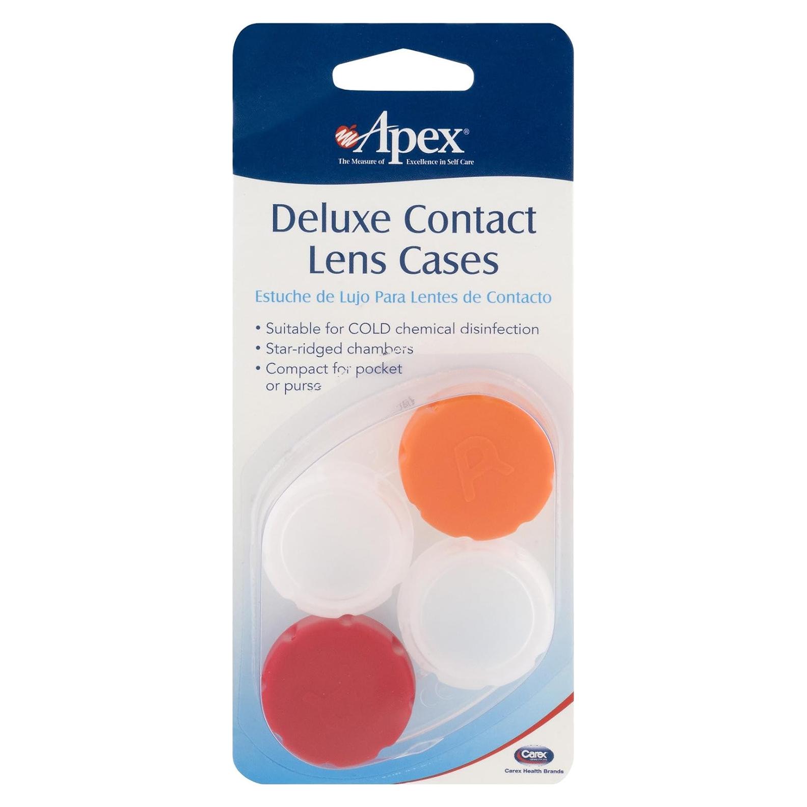 Estuches de Lentes de Contacto Deluxe Carex - Paquete de 2