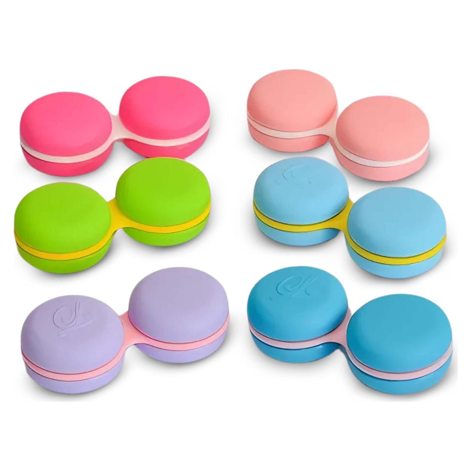 Estuche para Lentes de Contacto Macaroon 3 Piezas Azul Oscuro