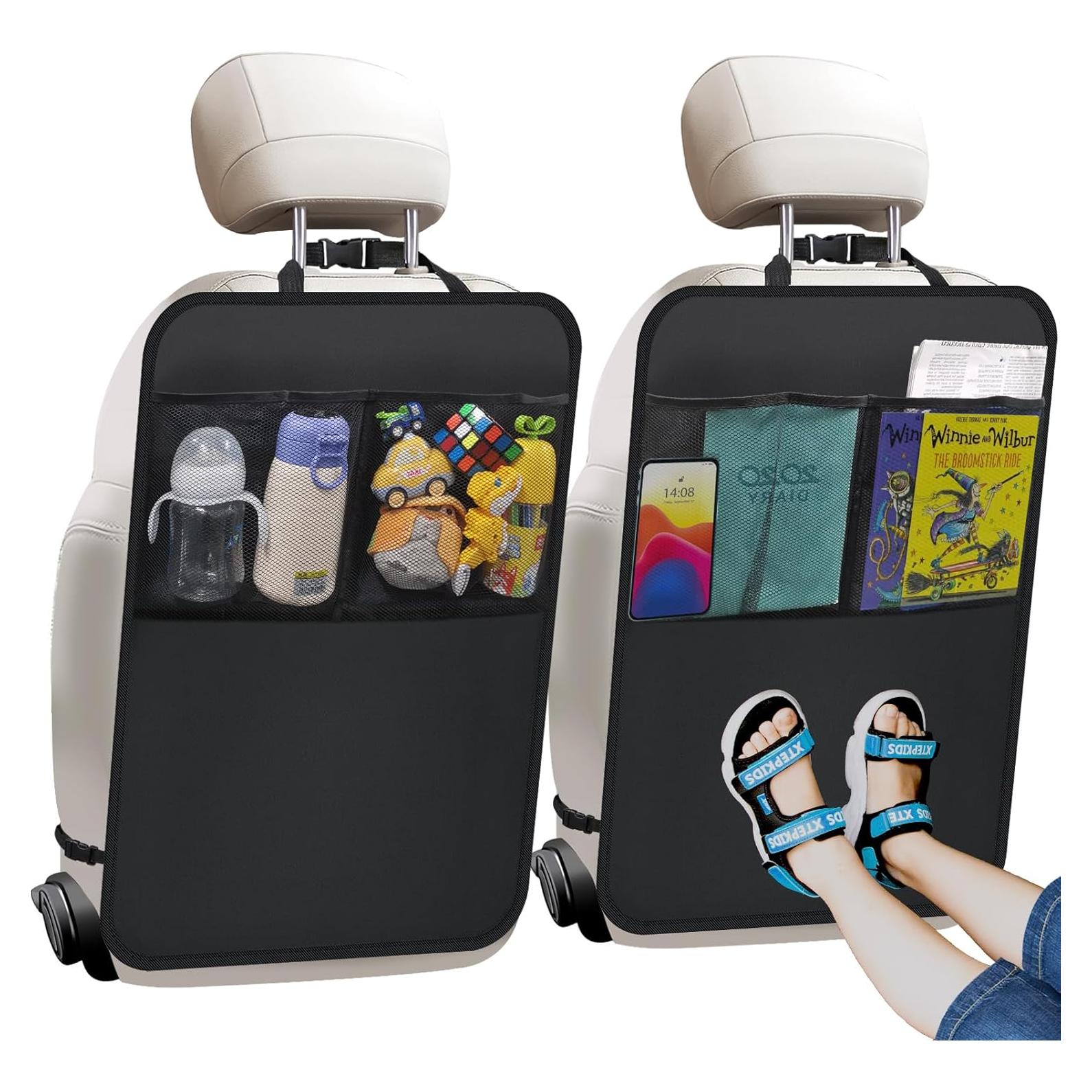 Mats de Patada Smiinky - Protectores de Asiento para Coche Negro