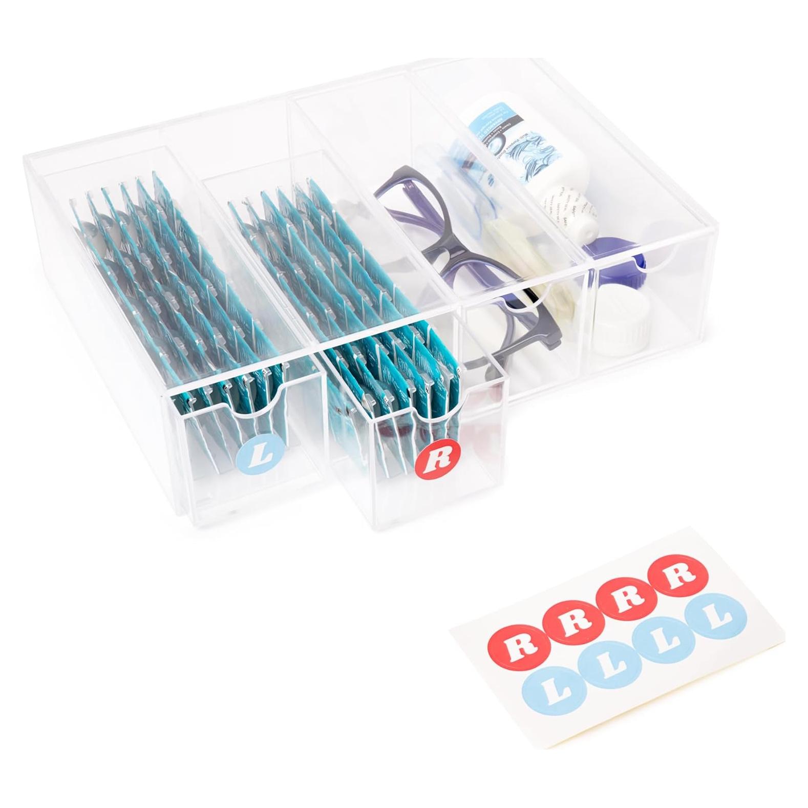 Organizador de Lentes de Contacto Visfresh 4 Cajones Transparente