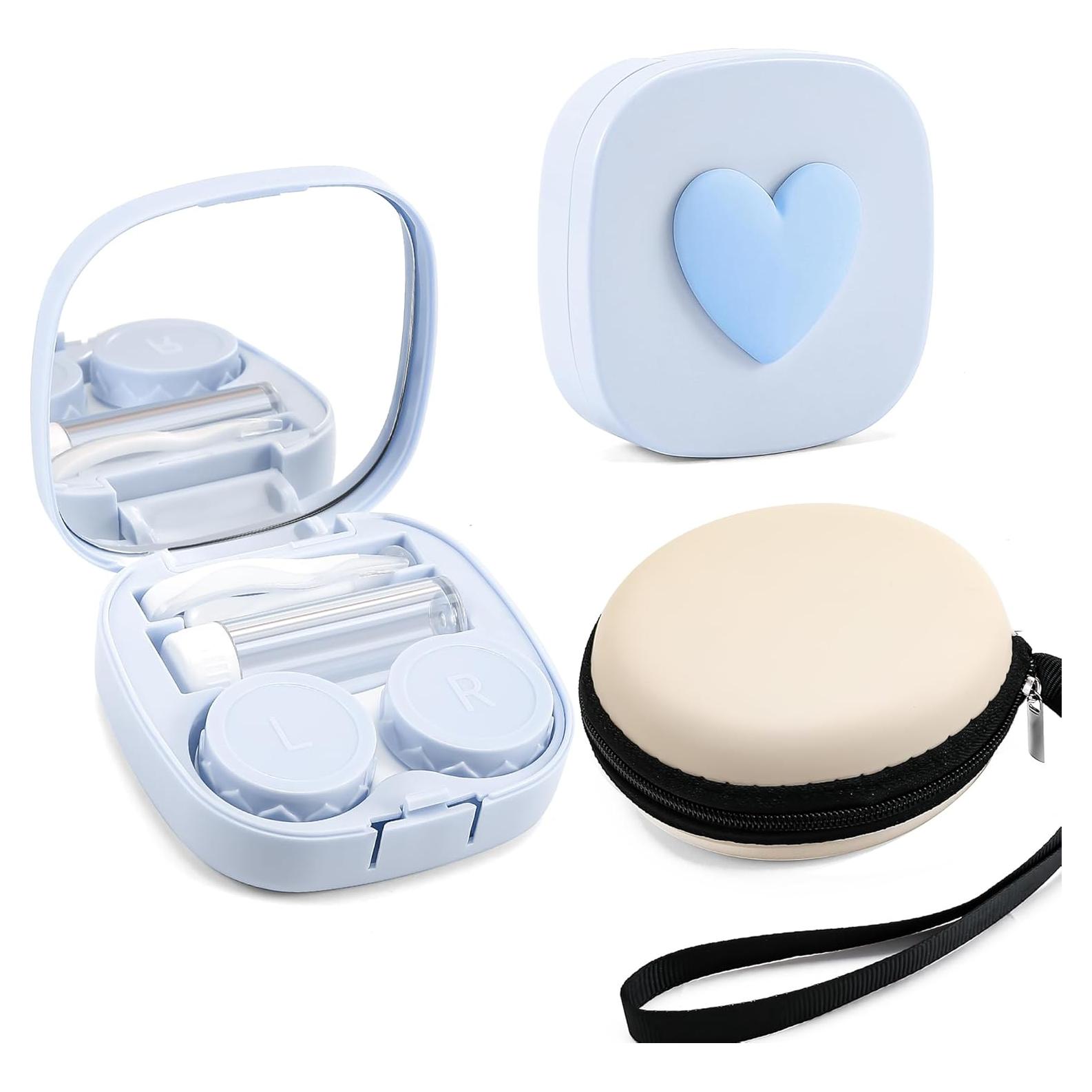 Estuche de Lentes de Contacto FEISEDY Azul con Accesorios