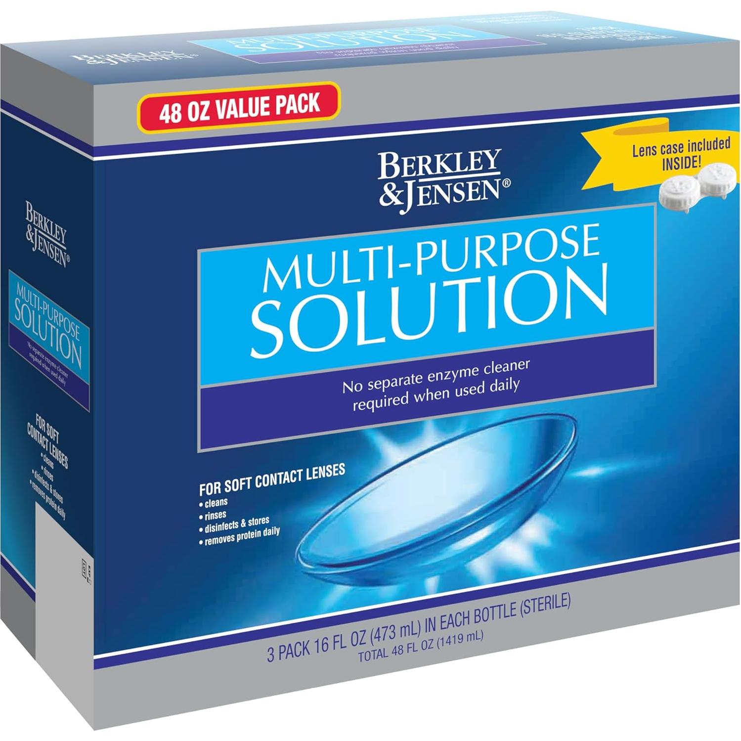 Solución Estéril Multiusos para Lentes Berkley Jensen 48 Oz