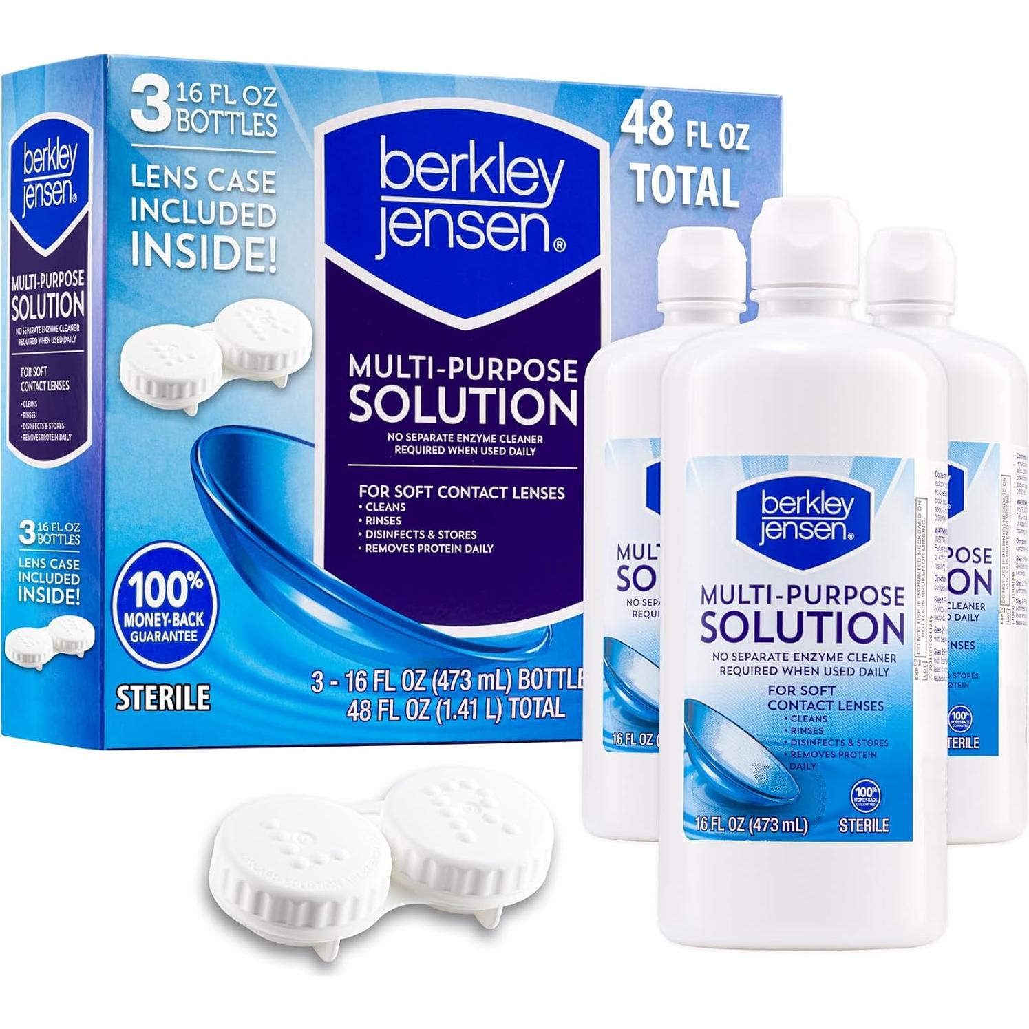 Solución Estéril Multiusos para Lentes Berkley Jensen 48 Oz