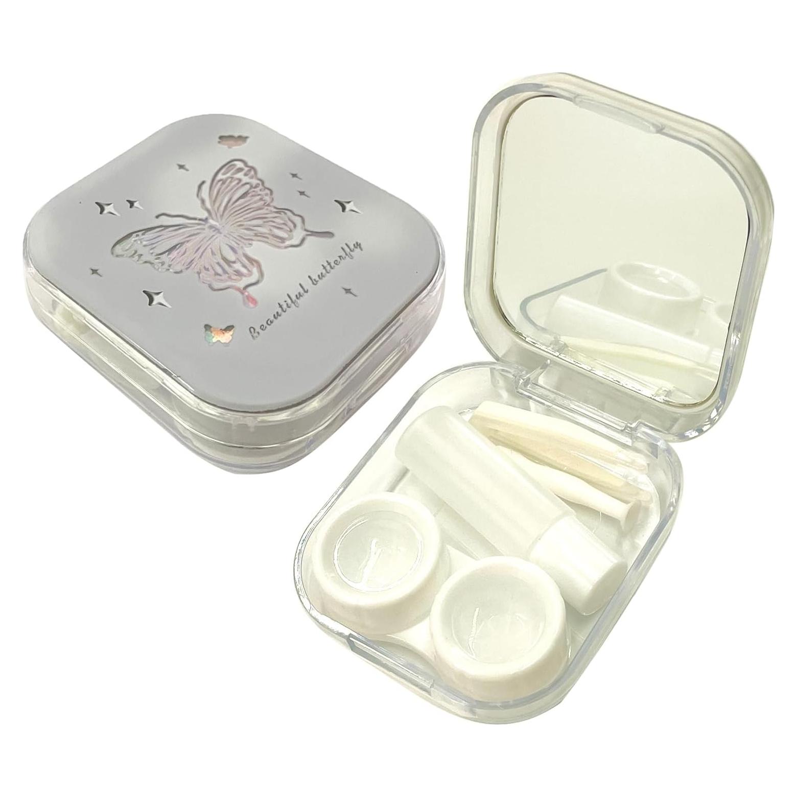 Estuche de Lentes de Contacto Mariposa Howinn con Espejo