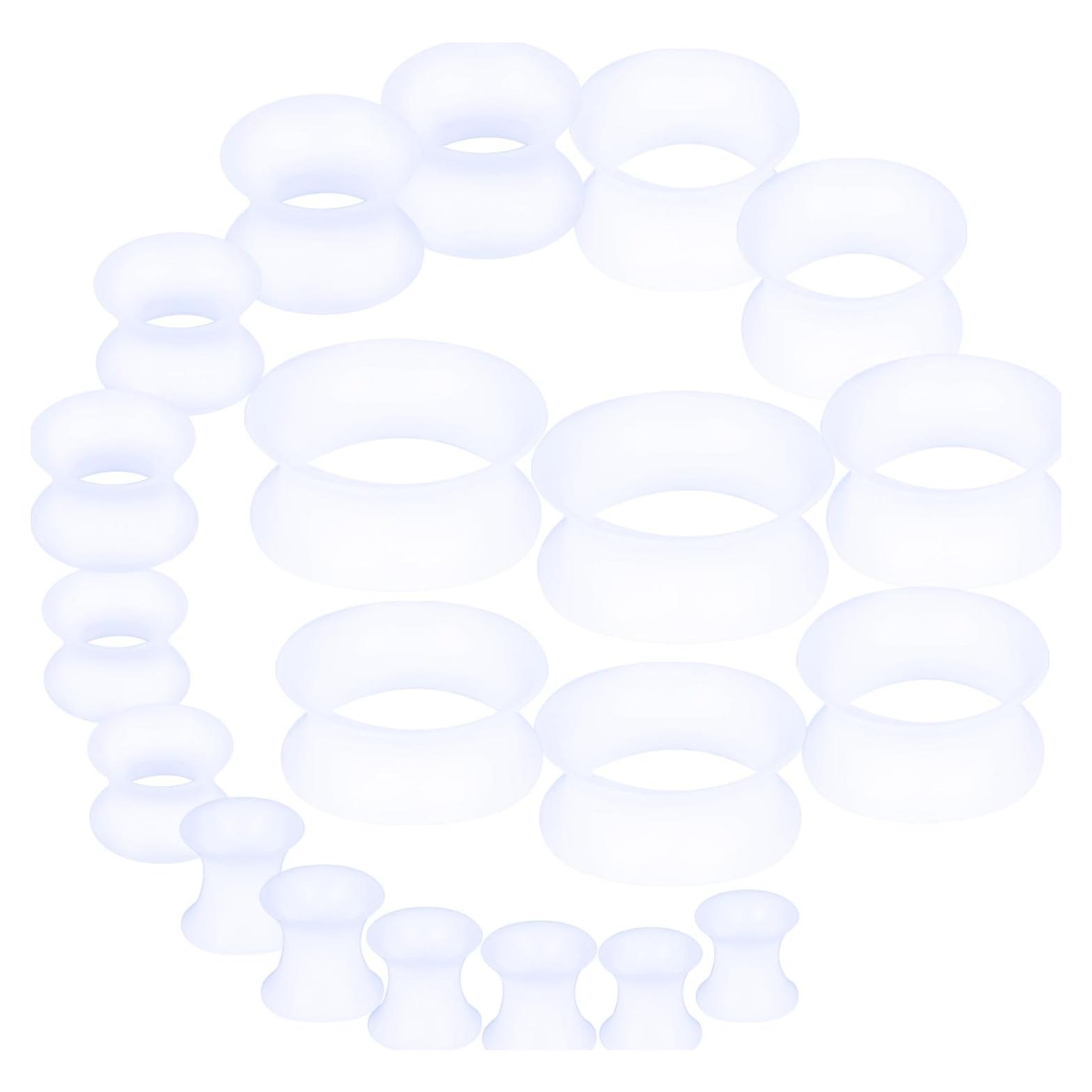 Tapones de Oreja de Silicona Hipoalergénica Goerhsjie 4-20mm