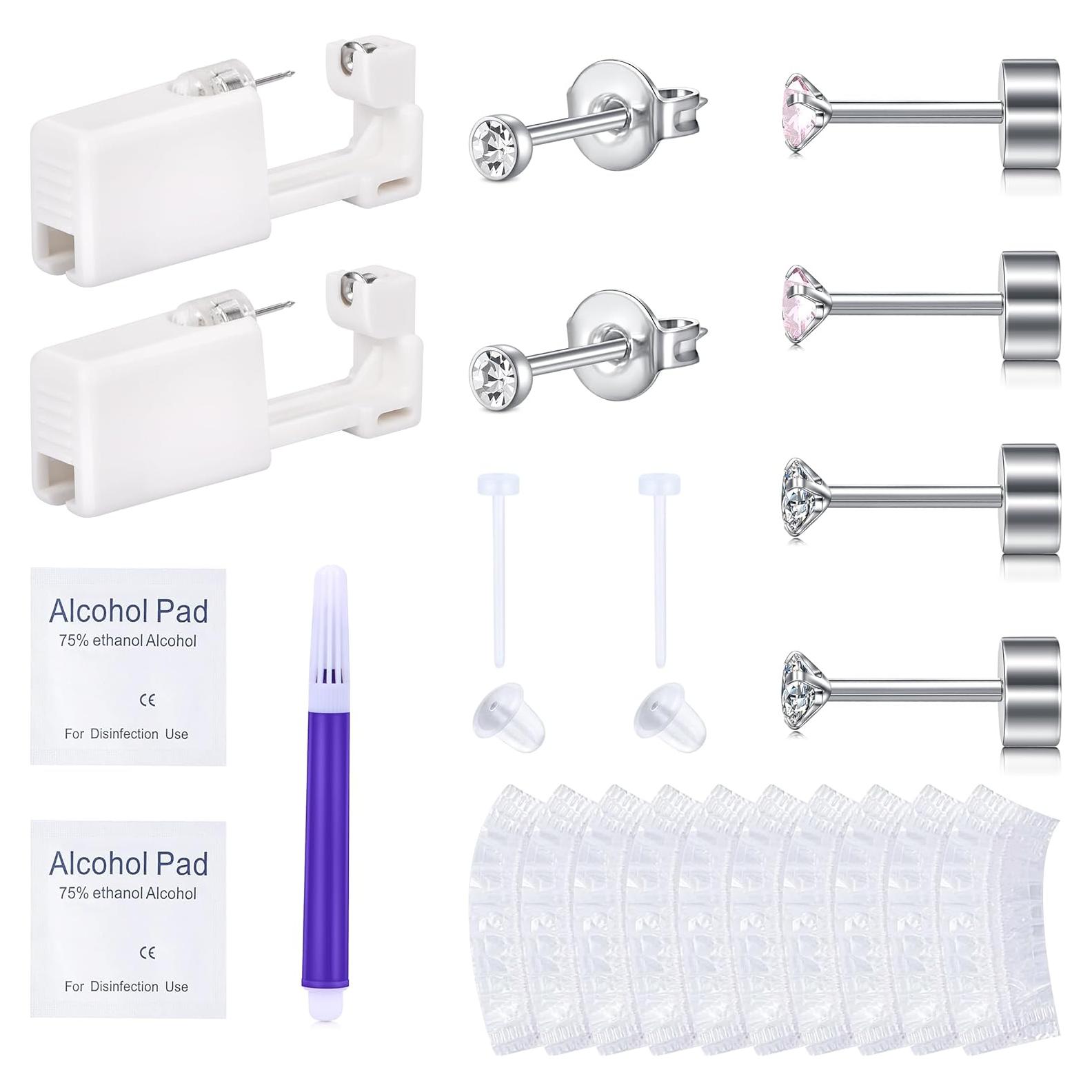 Kit de perforación de orejas AVYRING 20G con aretes 2mm
