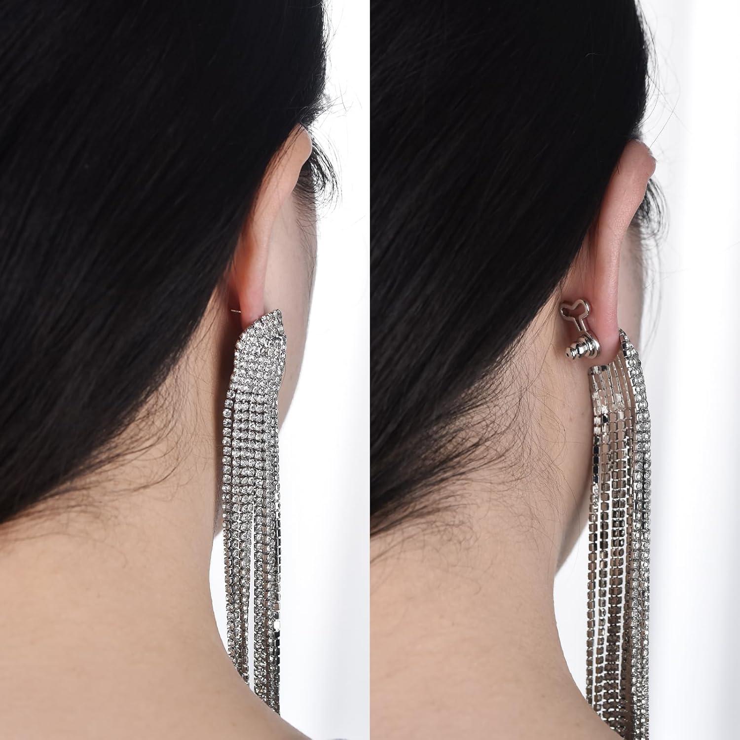 Soportes para Pendientes AKRUWELRY Oro Blanco 4 Piezas