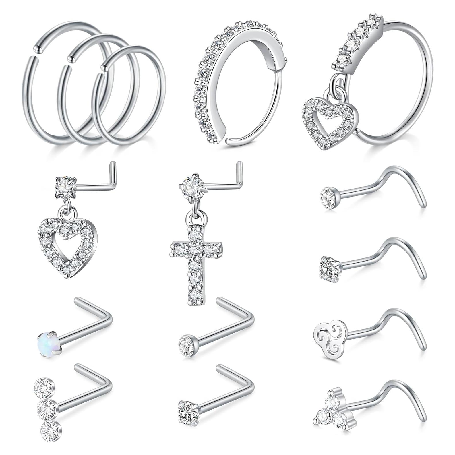 Anillos de Nariz Briana Williams 18G 20G Acero Quirúrgico