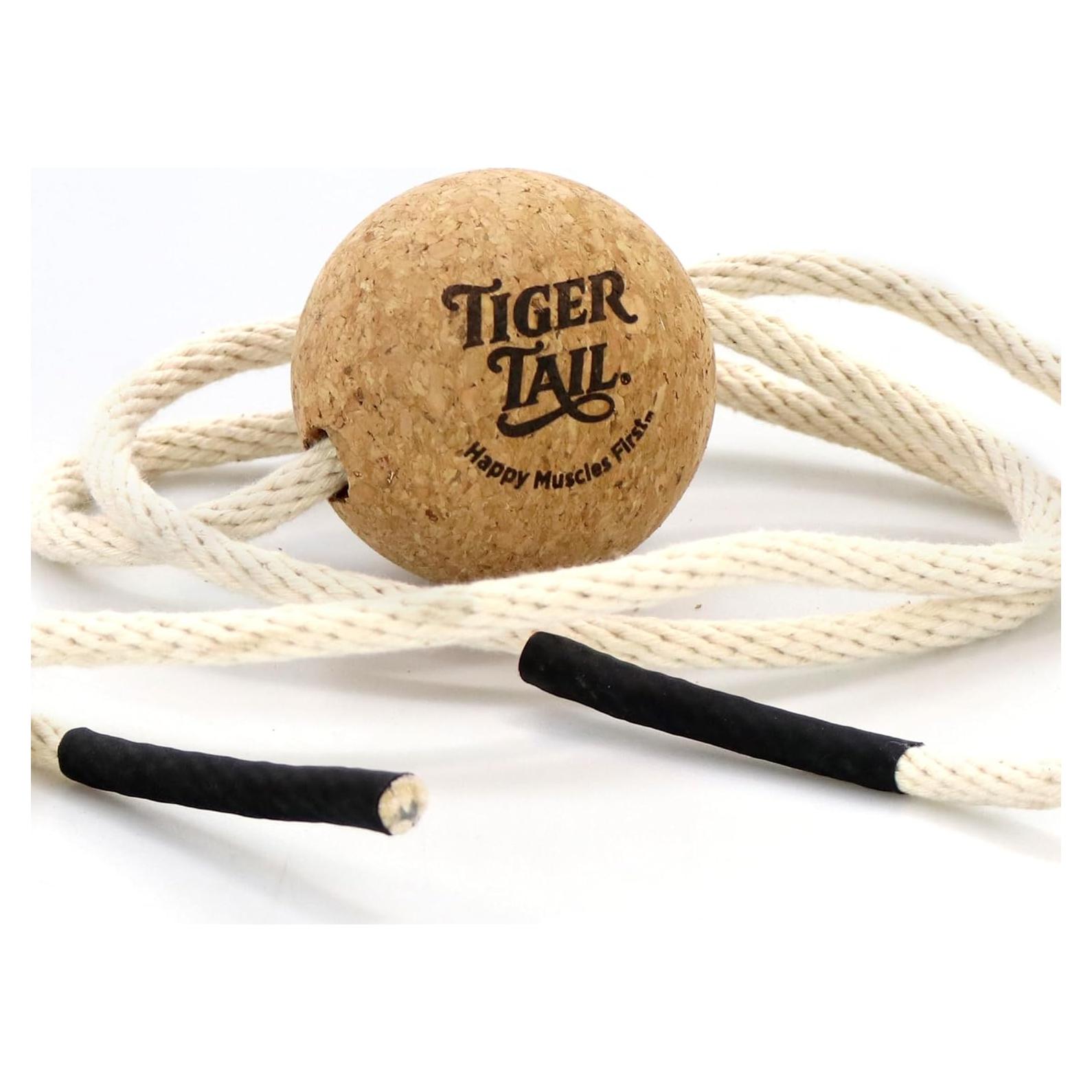 Pelota de Masaje Tiger Tail ReGreen 6.6 cm en Cuerda de Corcho
