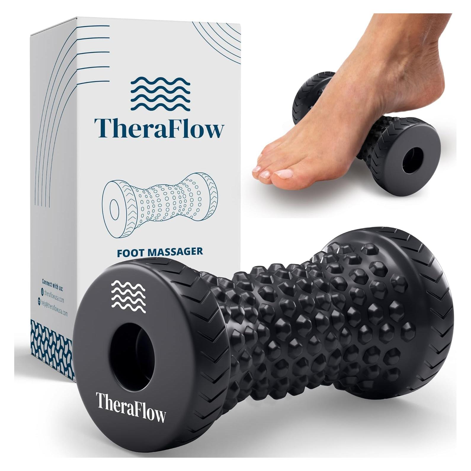 Masajeador de pies TheraFlow portátil para alivio de dolor