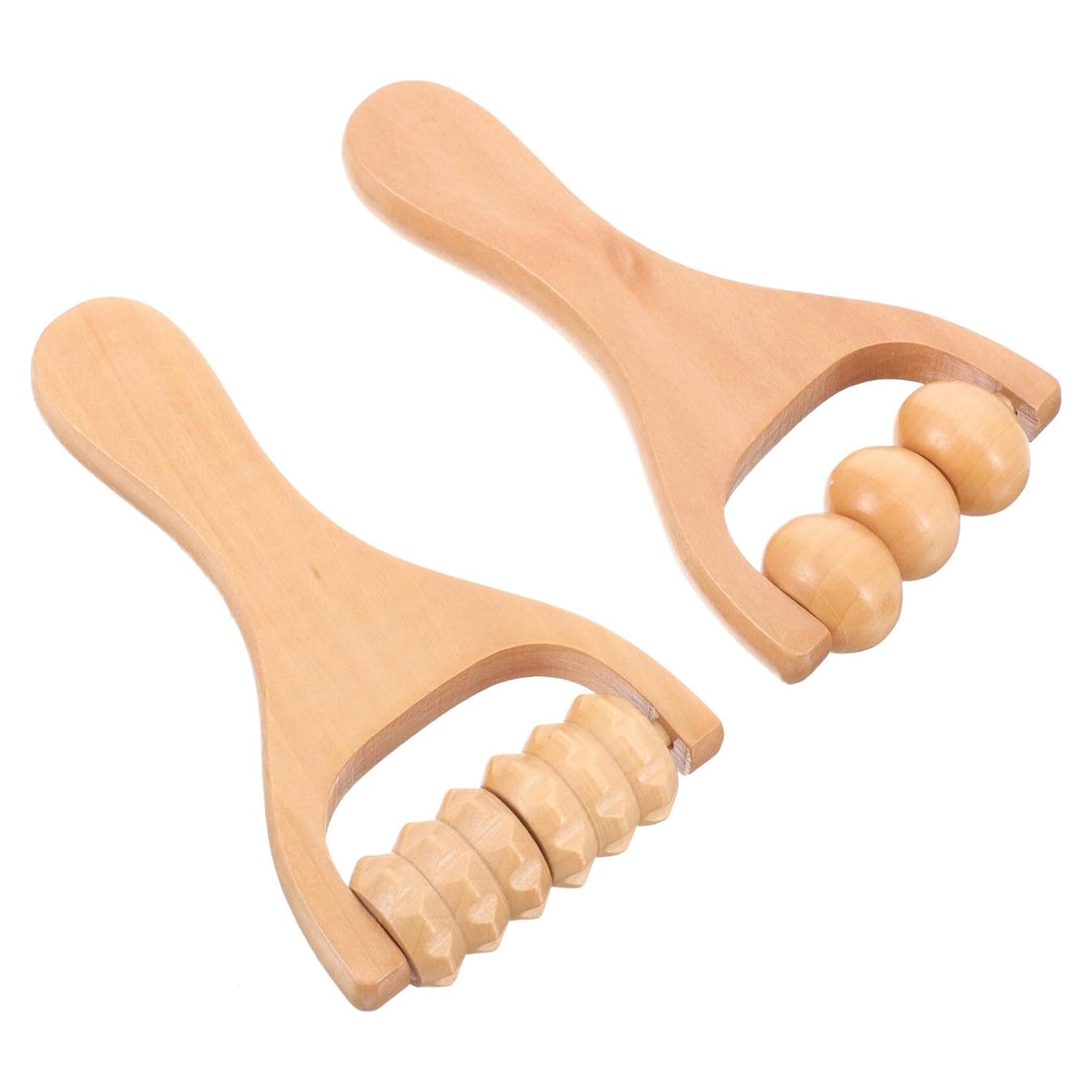 Rodillo de Masaje de Madera Gatuida 2 Piezas Alivio Muscular