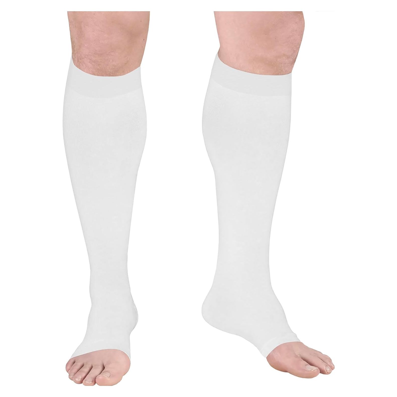 Medias Quirúrgicas Truform 0808, Compresión 18 mmHg, Unisex, Blanca, Mediana