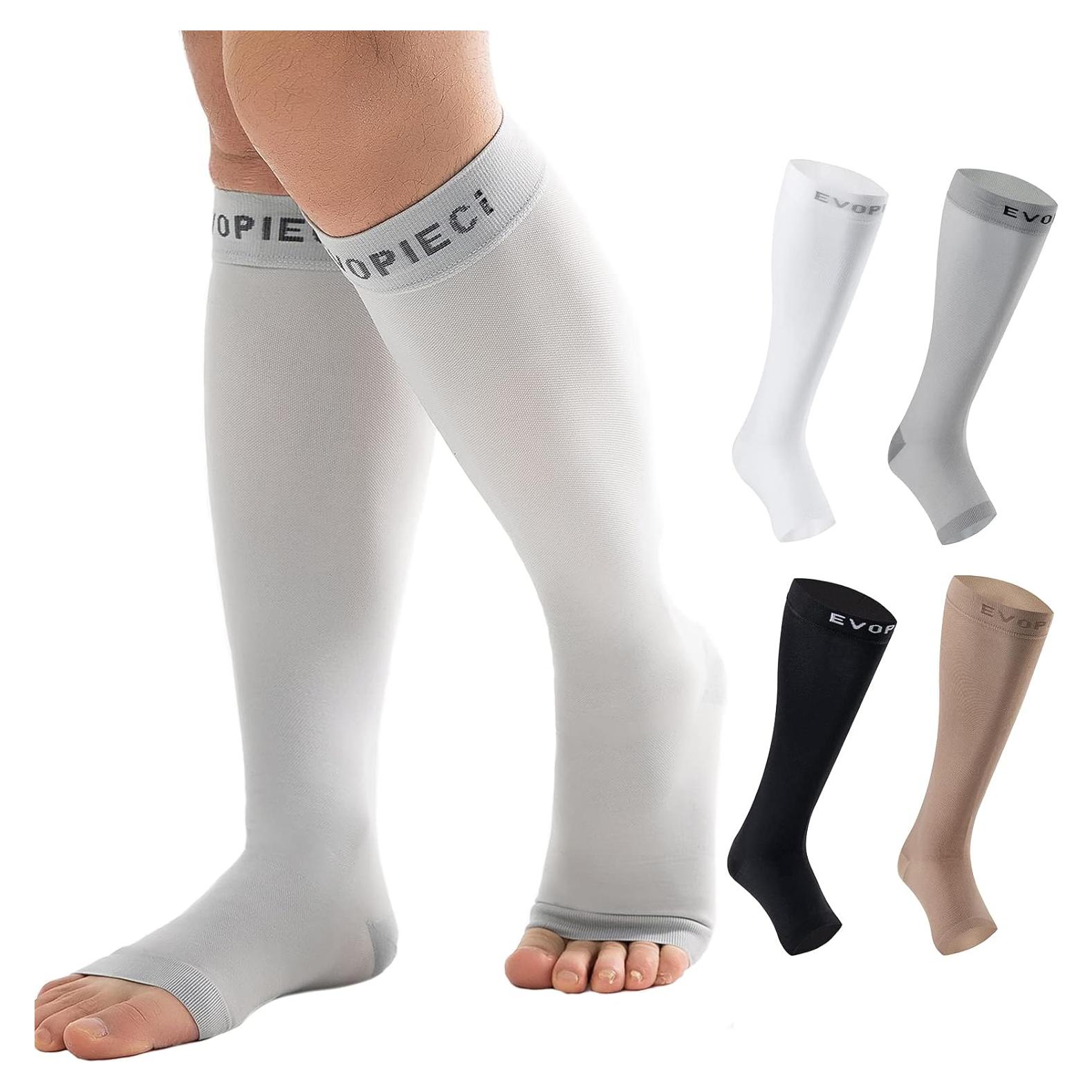 Calcetines de Compresión Abiertos EVOPLECI 15-20mmHg Gris TALL-M