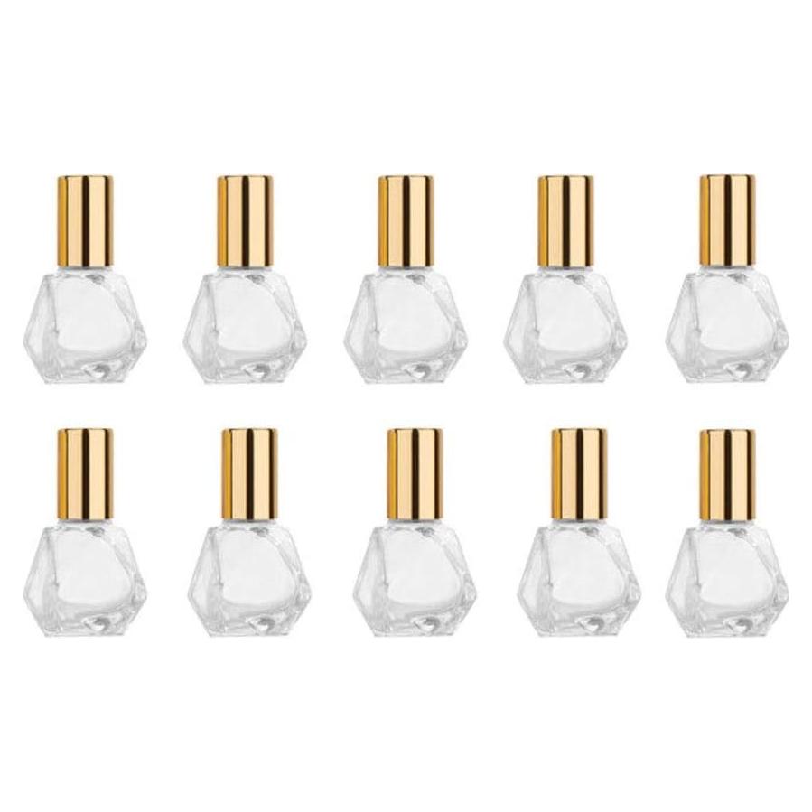 ConStore 10 Botellas de Rodillo de Vidrio 8ml Transparente