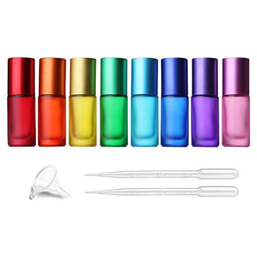 Botellas de vidrio esmerilado 5ml USRommaner - 8 colores