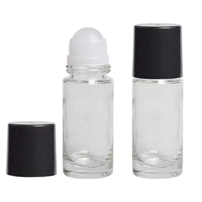 Juego de 2 Botellas de Vidrio 30ml con Rodillo BWESOO