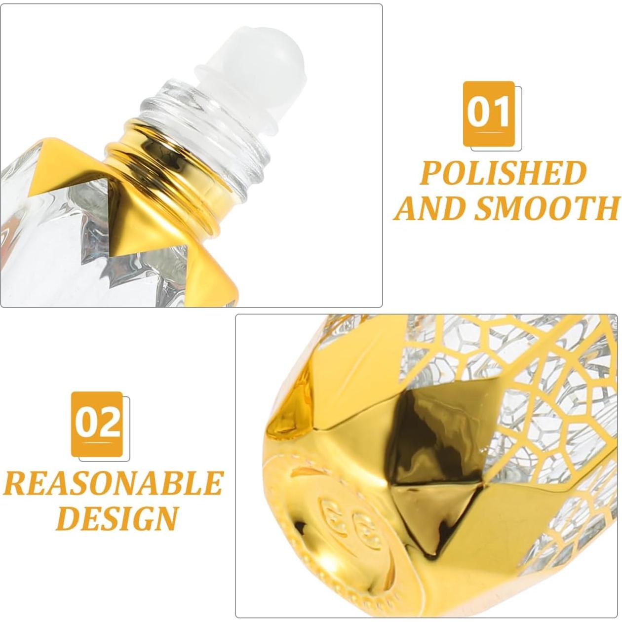 Set de 4 Botellas de Rodillo de Vidrio 6ml Healeved A Prueba de Fugas