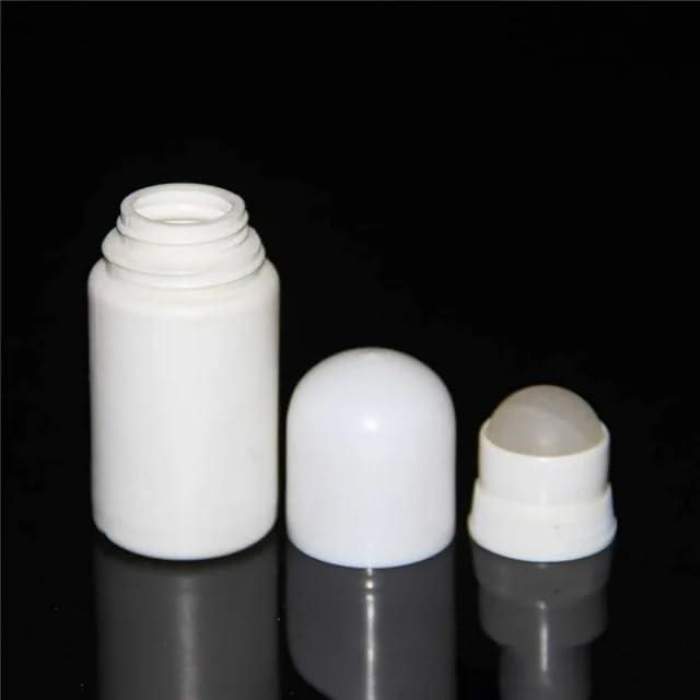 4 Botellas Reutilizables Roll On 50ml WsjiaboFux Blancas