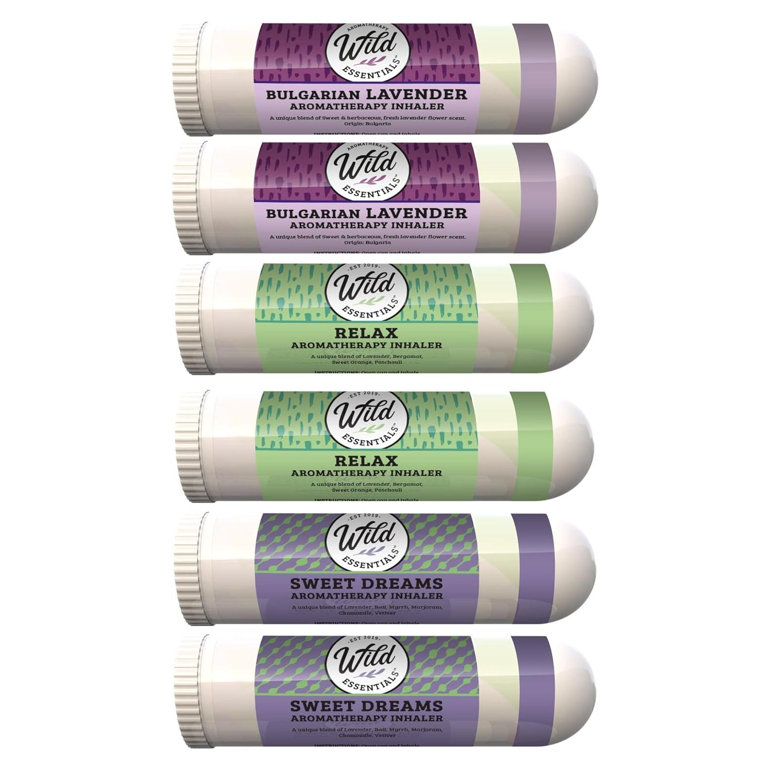 Inhaladores Nasales de Aromaterapia Wild Essentials - Paquete de 6