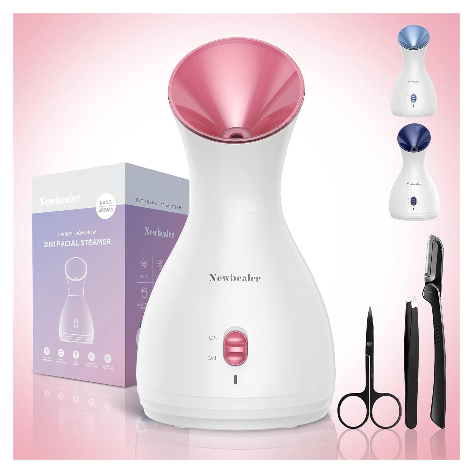 Vaporizador Facial 2en1 Newbealer Rojo 170ml Aromaterapia