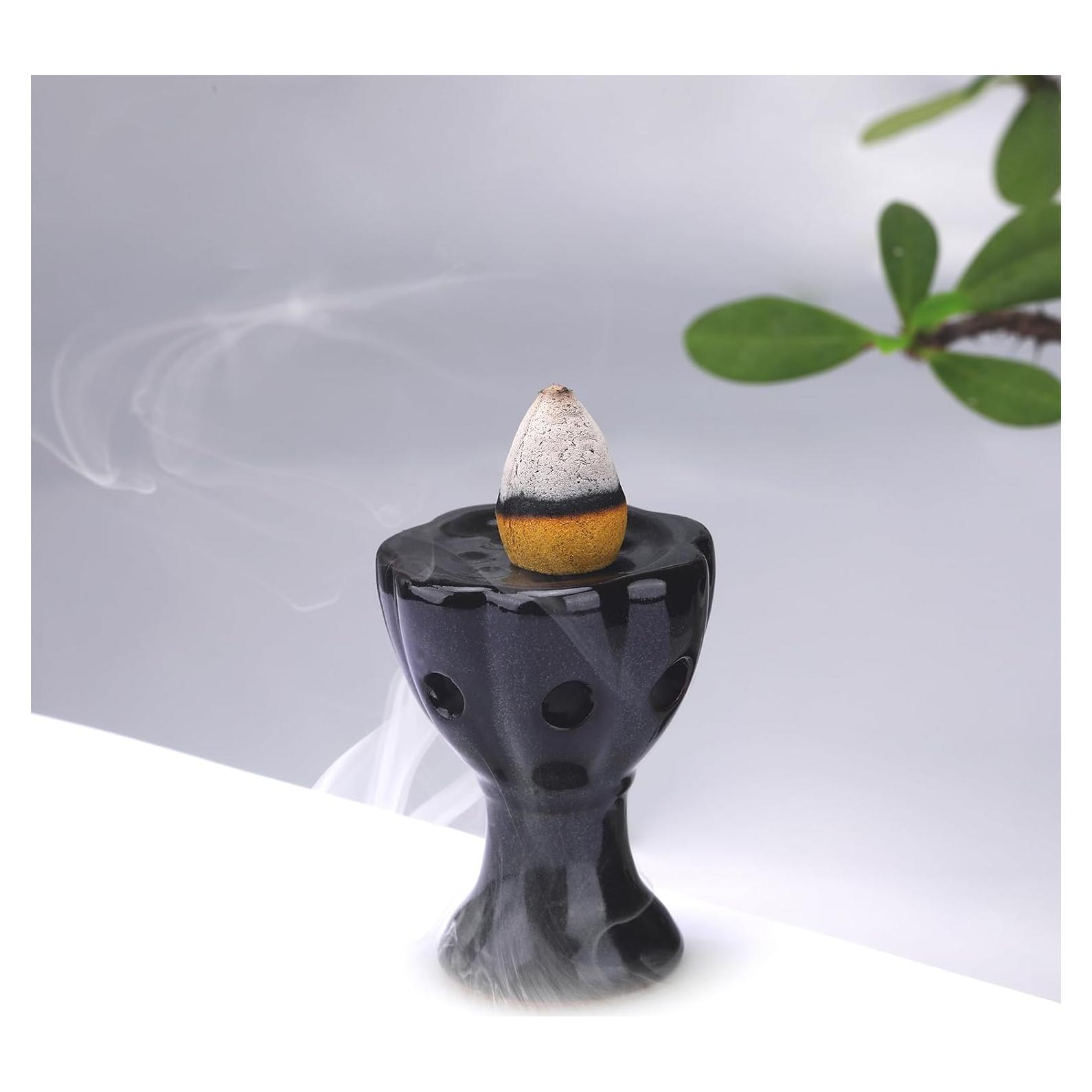 Quemador de Incienso Cerámico Mini WEWAYSMILE Taza 9.66x8.38cm