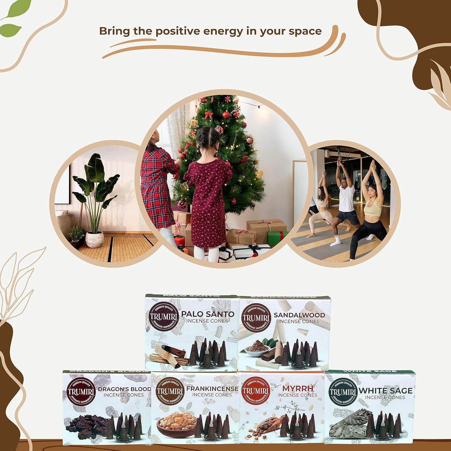 Conos de Incienso Trumiri Woody - 60 Conos Aromatizados