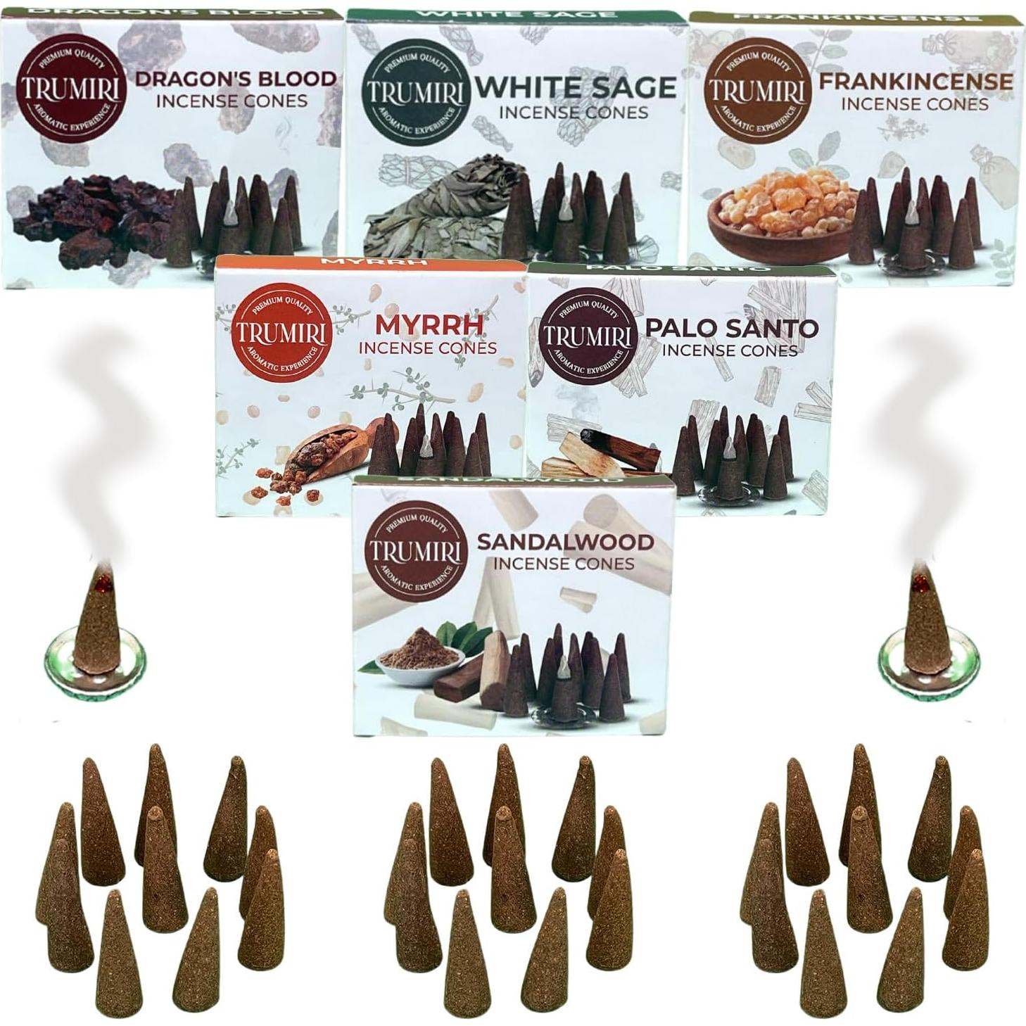 Conos de Incienso Trumiri Woody - 60 Conos Aromatizados