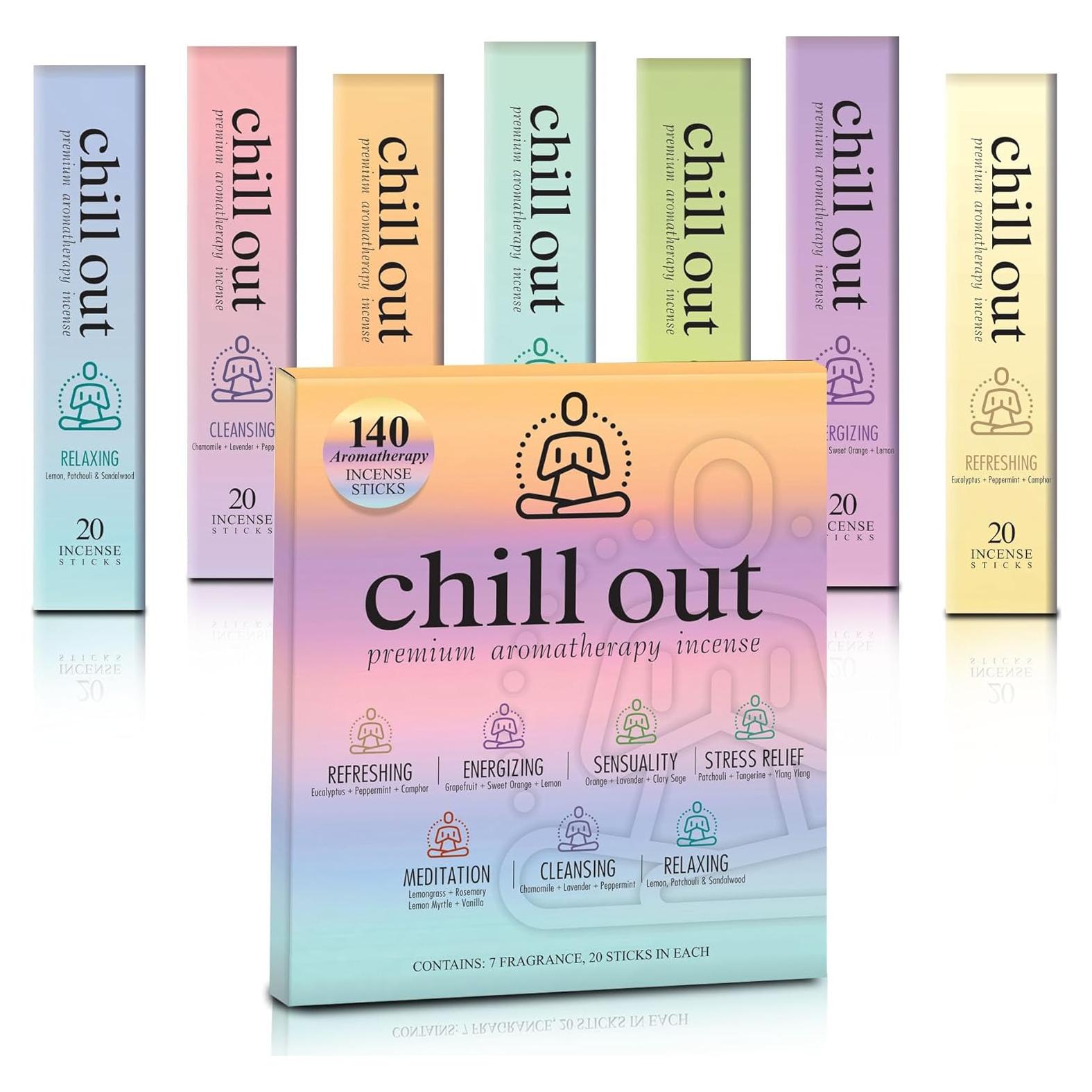Set de Incienso Aromaterapia Mecka Chill Out - 140 Palitos