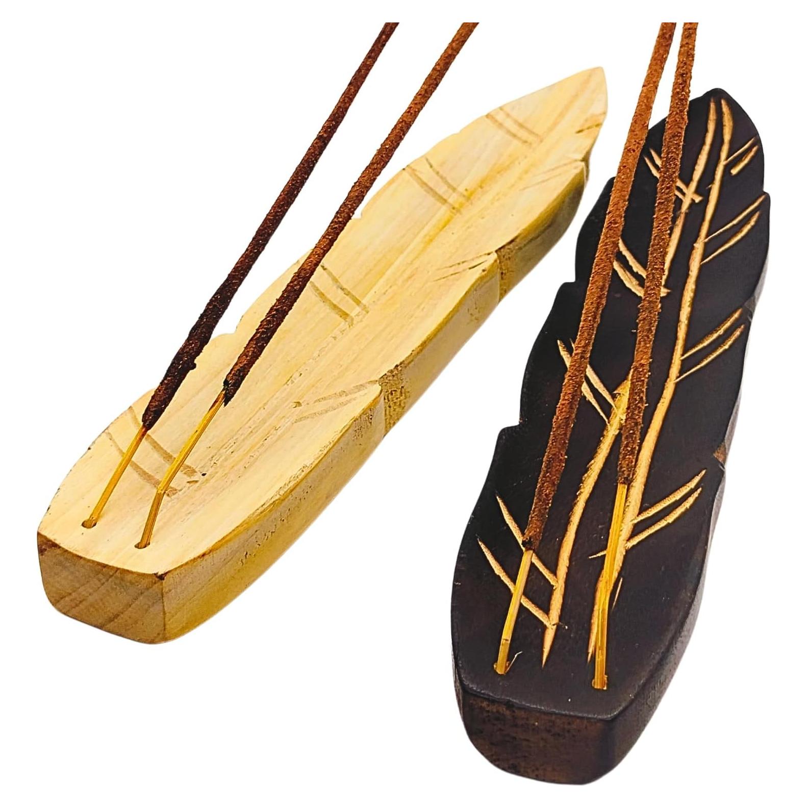 Soporte de Incienso de Madera Calmveda - Paquete de 2 Bandejas 25.4 cm