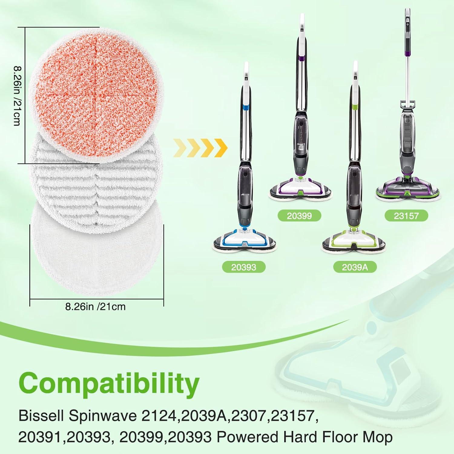 Almohadillas de Reemplazo Bissell Spinwave 2124 - 8 Piezas