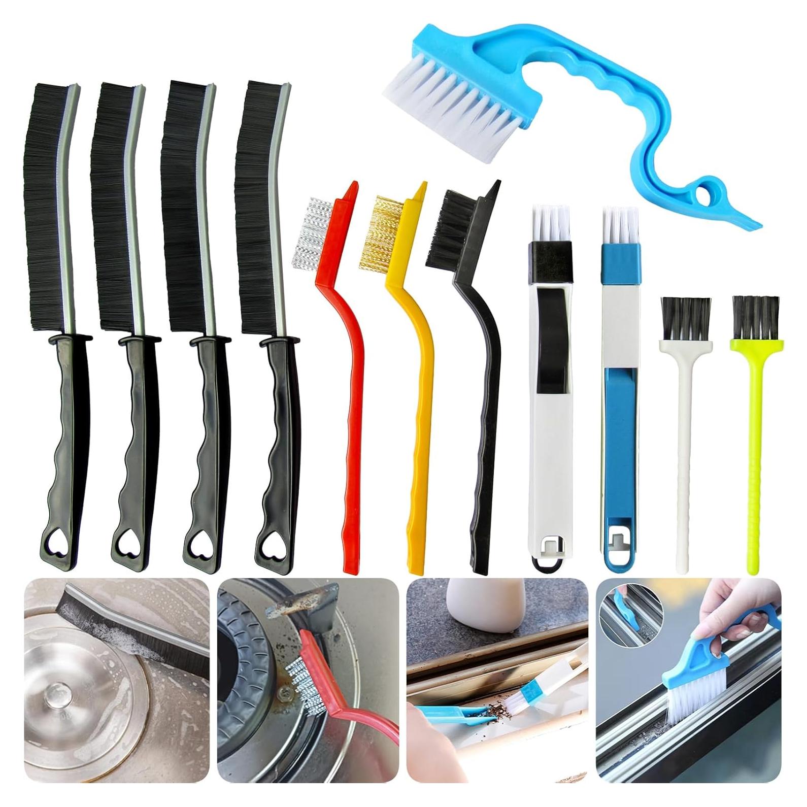 12 Cepillos de Limpieza de Ranuras CRAFNEW - Multiusos para Baño y Cocina