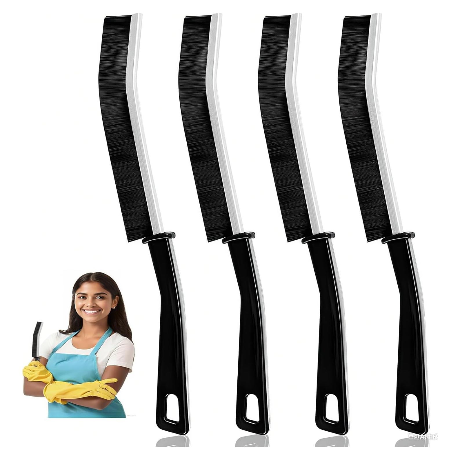 4 Cepillos de Limpieza de Ranuras Genérico - Cerdas Duras