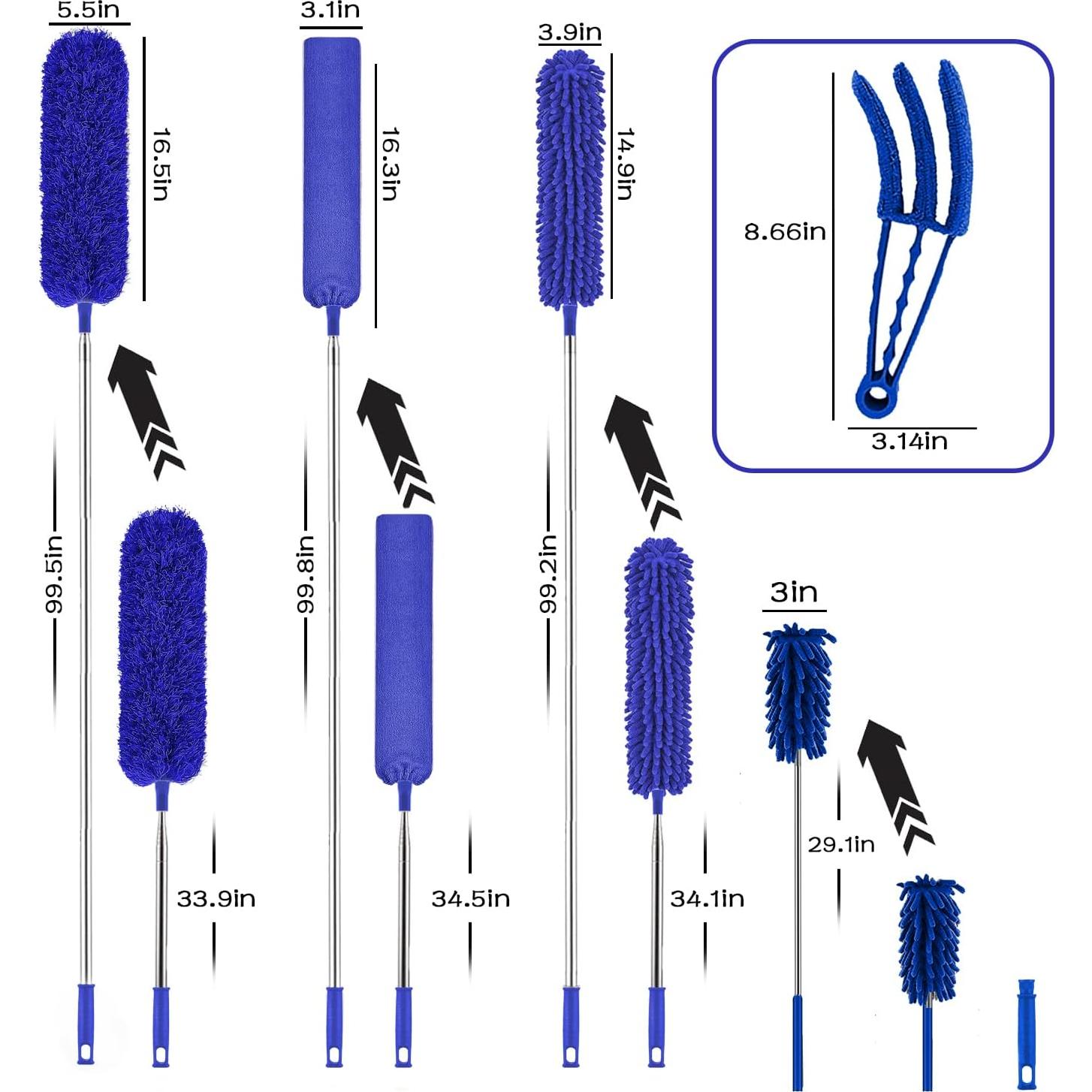 Plumero de Microfibra Buysenton 8PCS con Polo Telescópico 2.54m