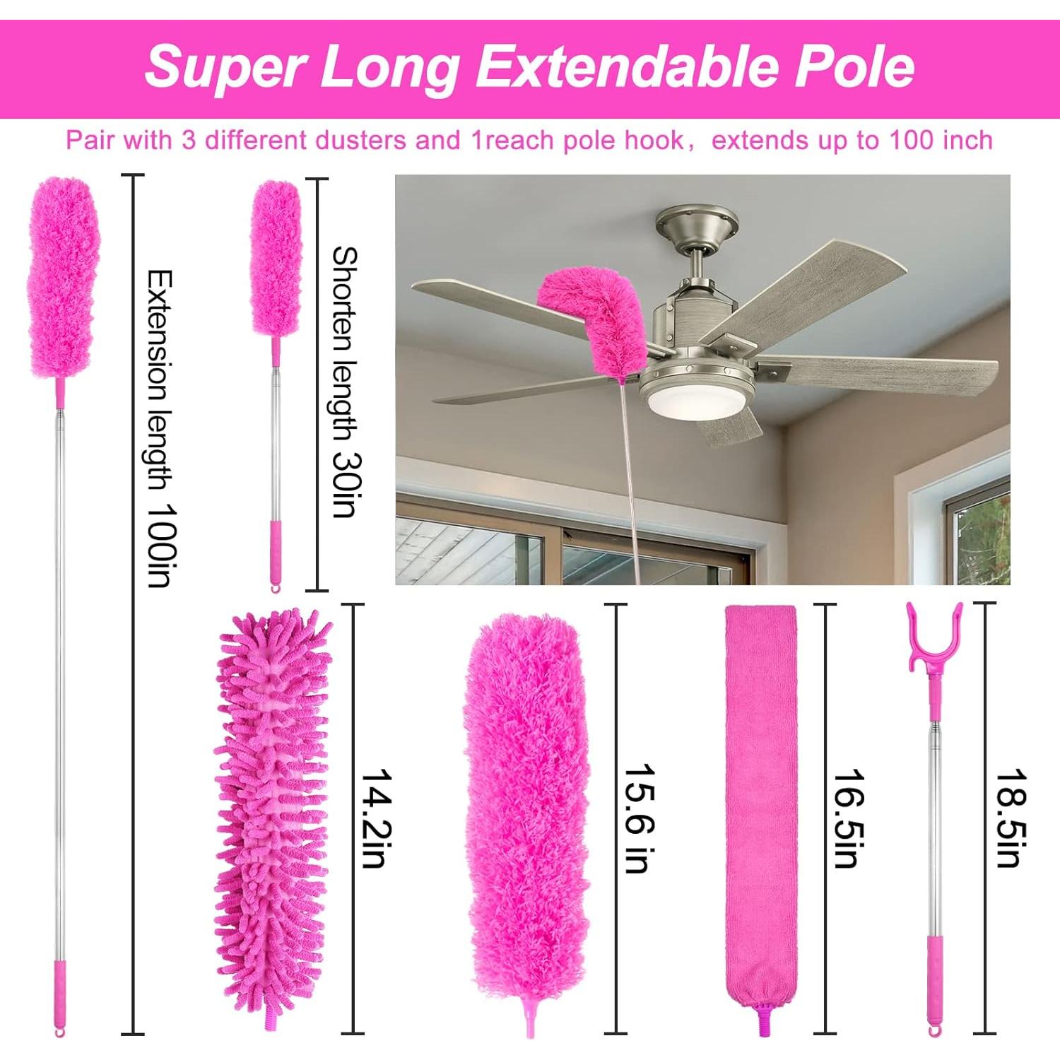 Juego de limpieza CALBEAU 15 piezas con varilla extensible 254 cm