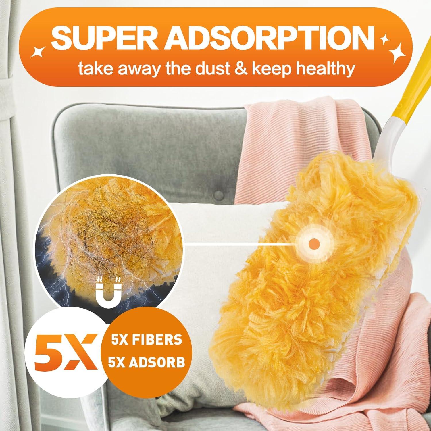 Recargas de Plumero YHOVID 60 Unidades Microfibra Mango Extensible