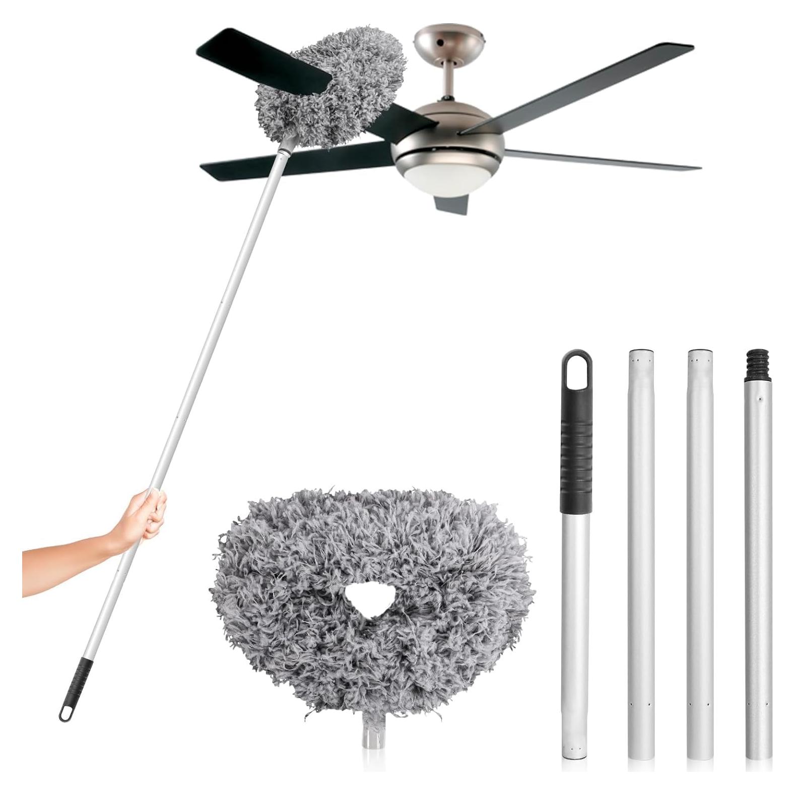 Plumero Limpiador de Ventilador de Techo LUFMWCWD 33-140 cm Microfibra