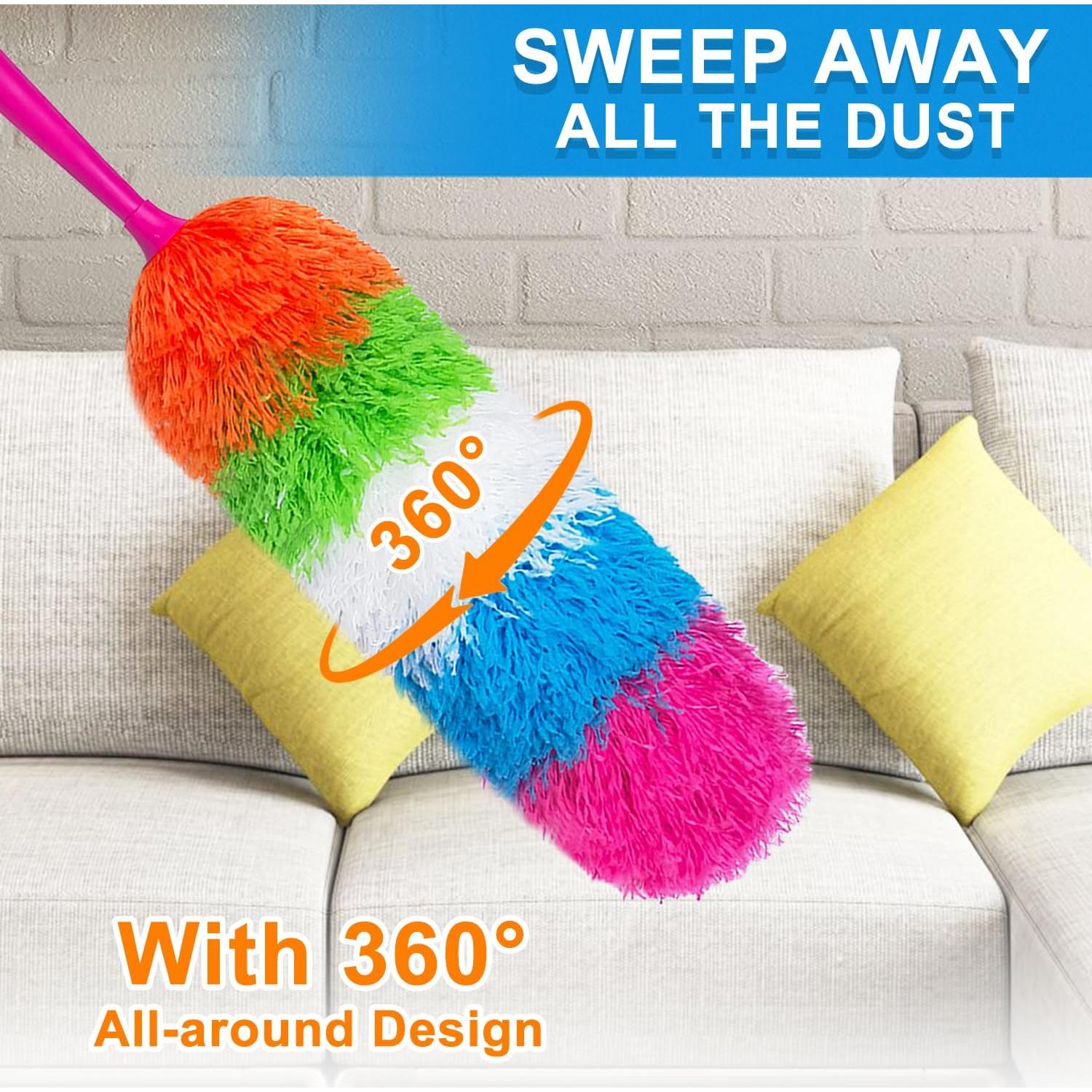 Paquete de 2 Plumeros de Microfibra HDongany 55.88 cm Lavables