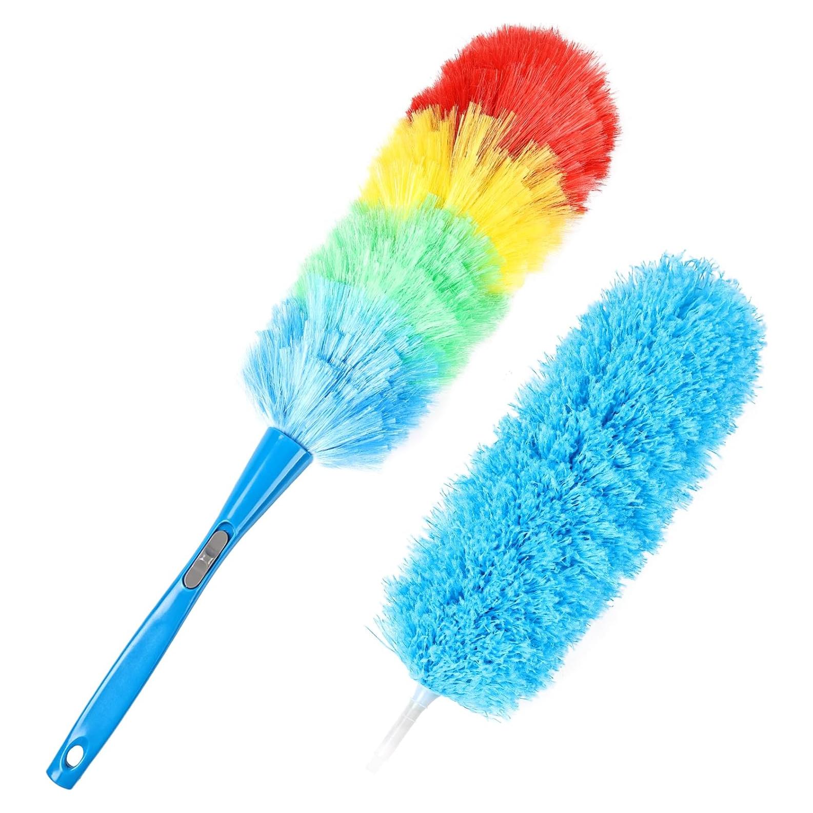 Duster Estático iHUFeather 61cm Microfibra 2 Cabezas Lavables