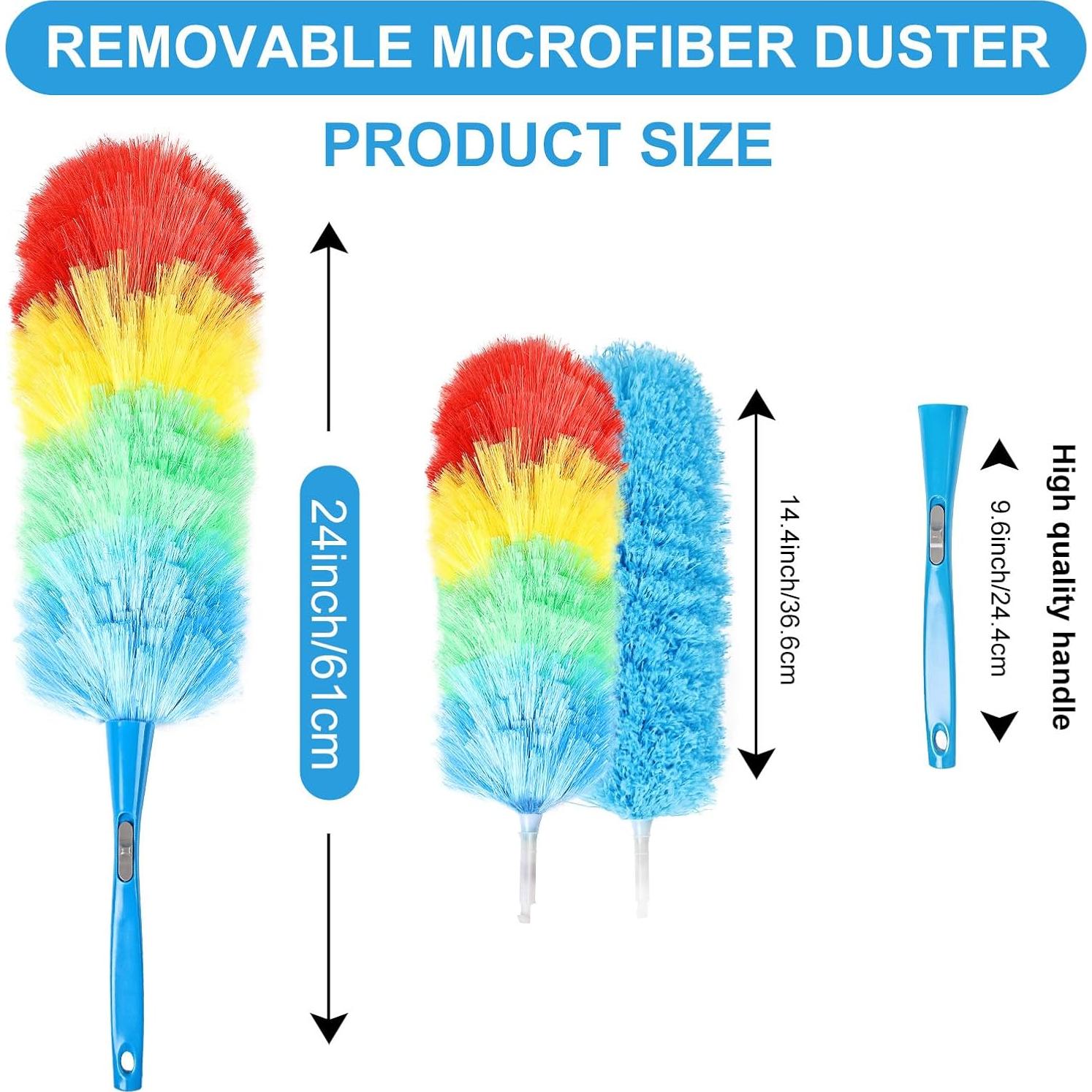 Duster Estático iHUFeather 61cm Microfibra 2 Cabezas Lavables