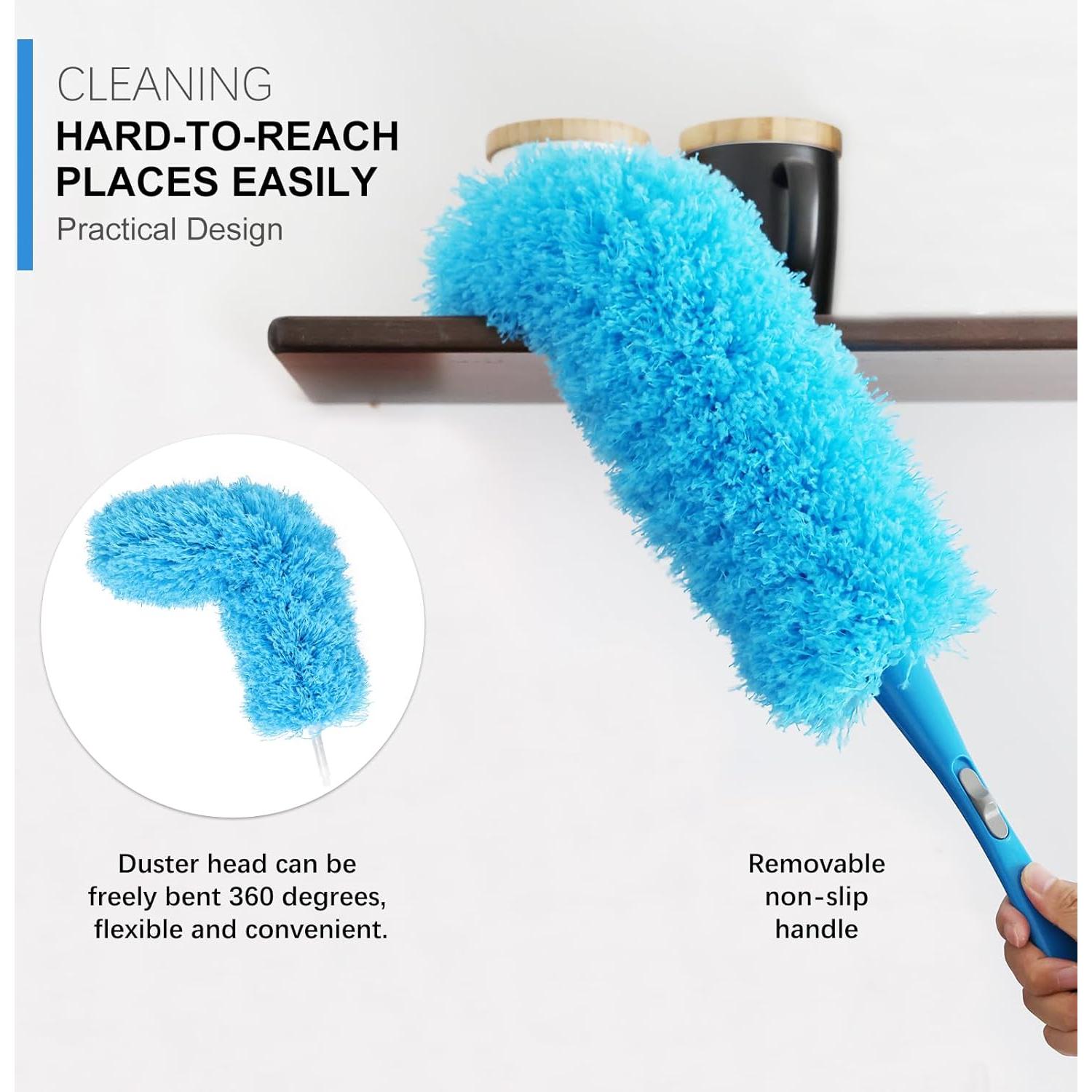 Duster Estático iHUFeather 61cm Microfibra 2 Cabezas Lavables